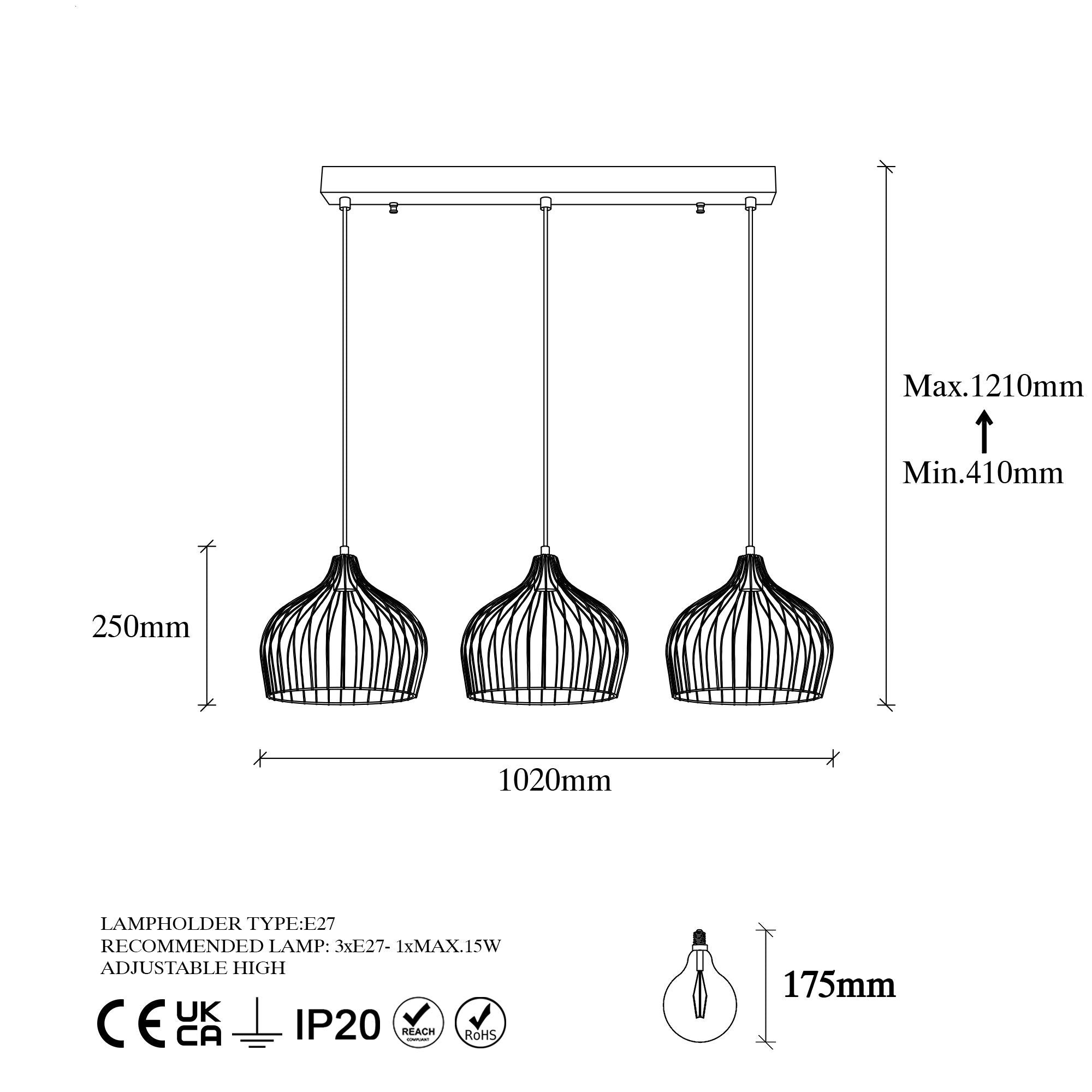 Bek 11376 Tel Sarkıt Aydınlatma | ByLamp