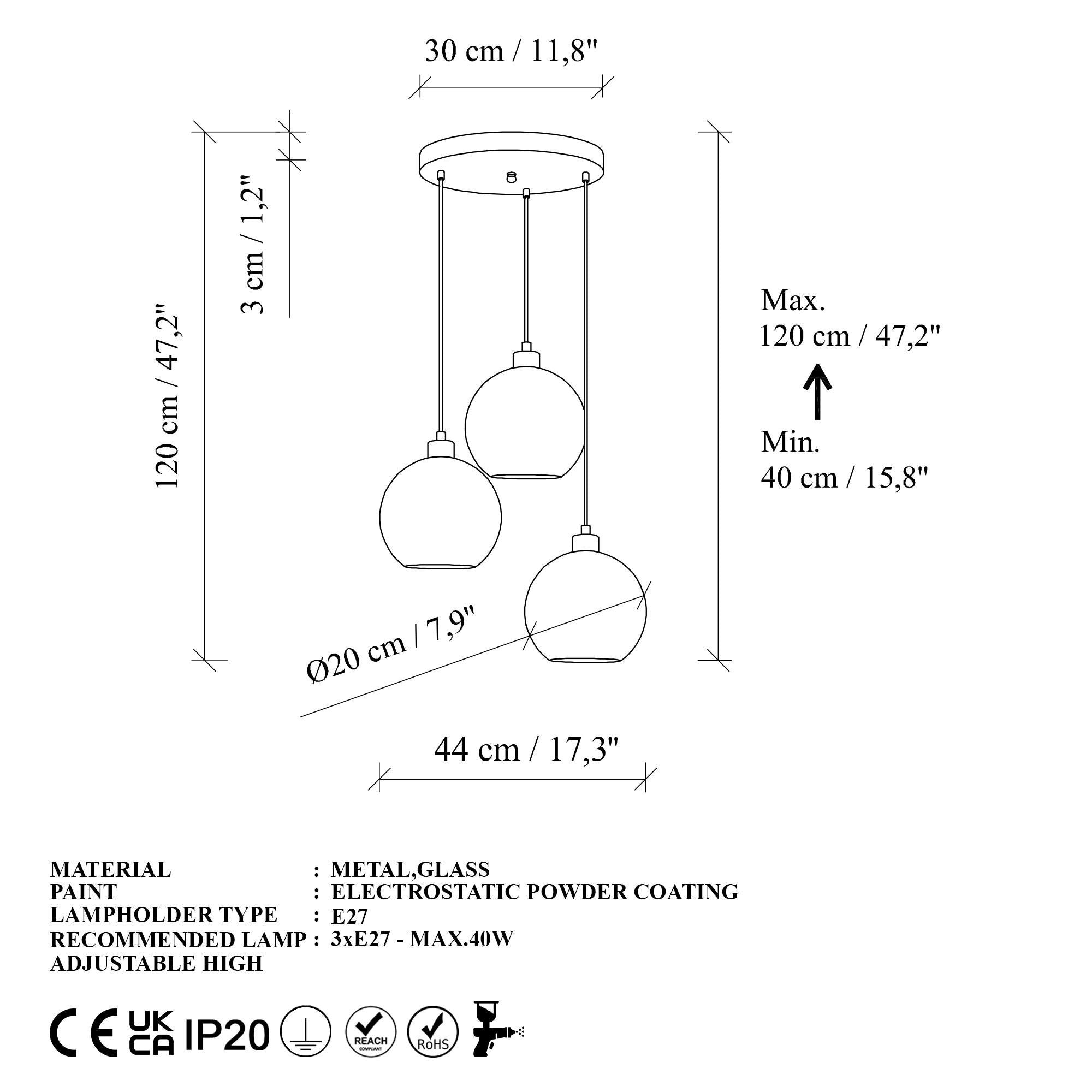Benek 20 14322 Cam Sarkıt Aydınlatma | ByLamp