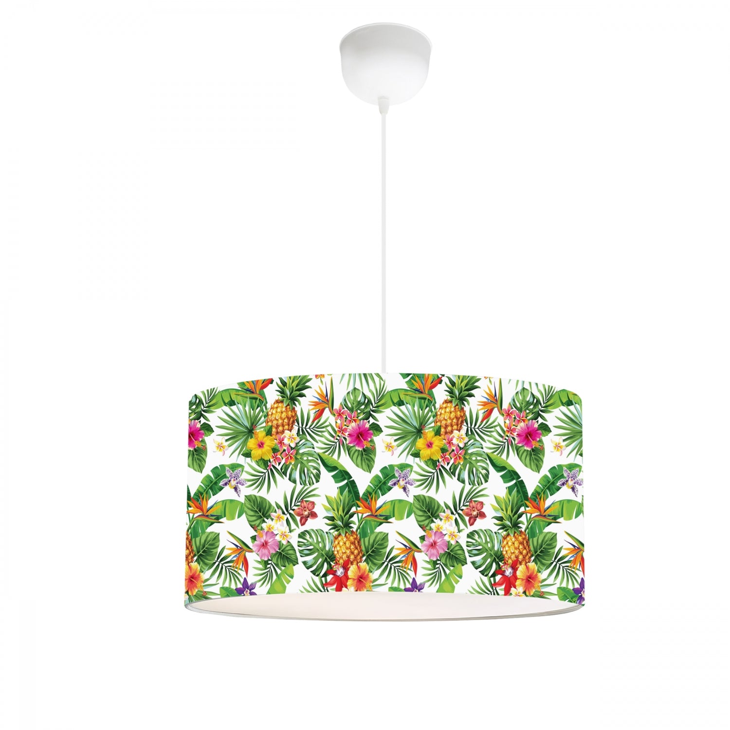 38' Pendant Chandelier with Flower Pattern on White | ByLamp