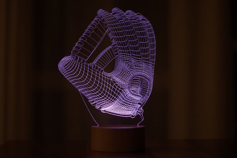 Lámpara LED de guante de béisbol 3D