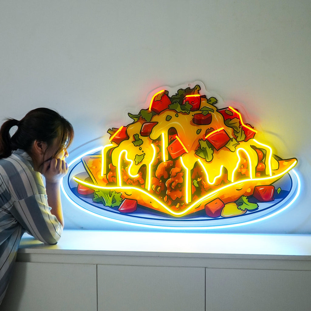 Biber Peynirli Nachos Neon Lamba | ByLamp