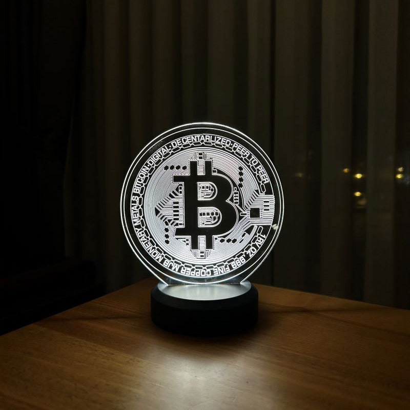 3D Bitcoin Led Table Lamp