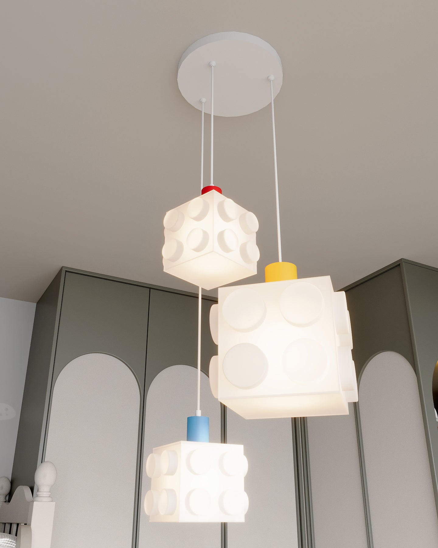 Renkli 3'lü Blok Sarkıt Aydınlatma | ByLamp