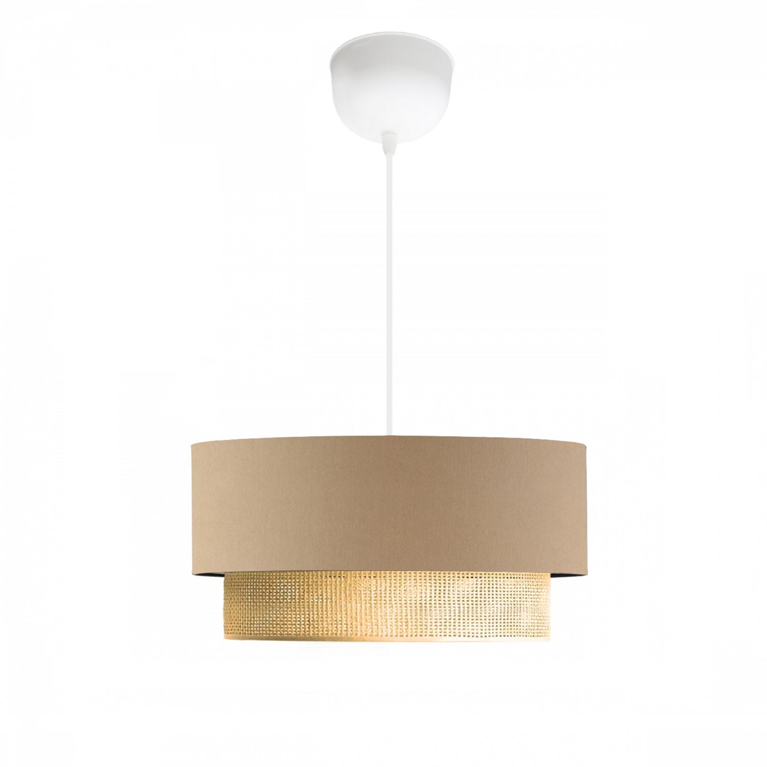 Bohemian Series Beige Fabric Pendant Chandelier | ByLamp