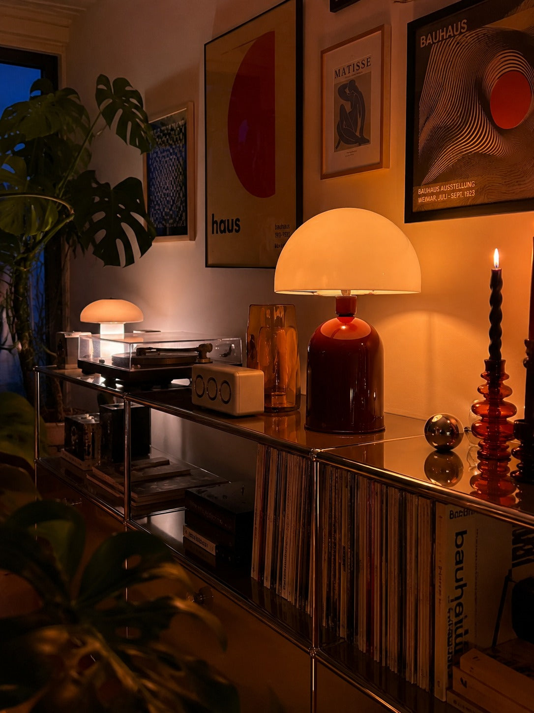 Soho Bordo Krem Metal Masa Lambası | ByLamp