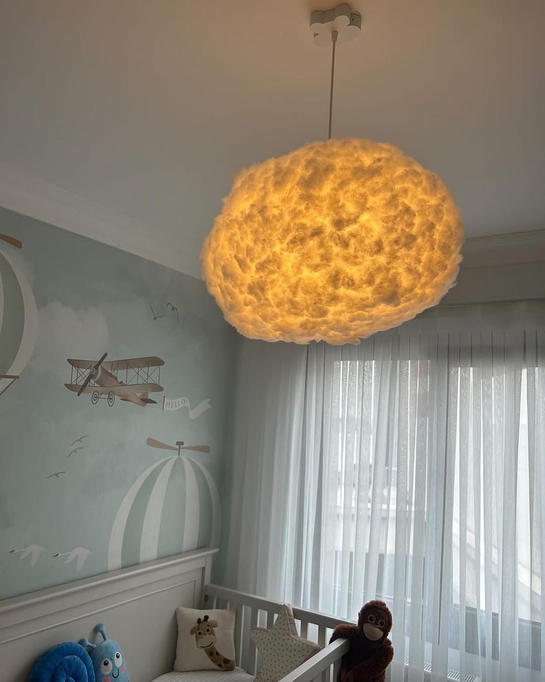 Cloud Pendant Lighting Small White Cord