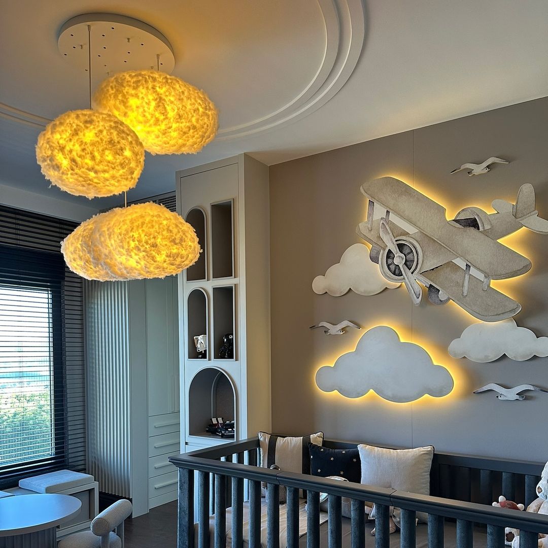 Cloud Pendant Lighting Small White Cord