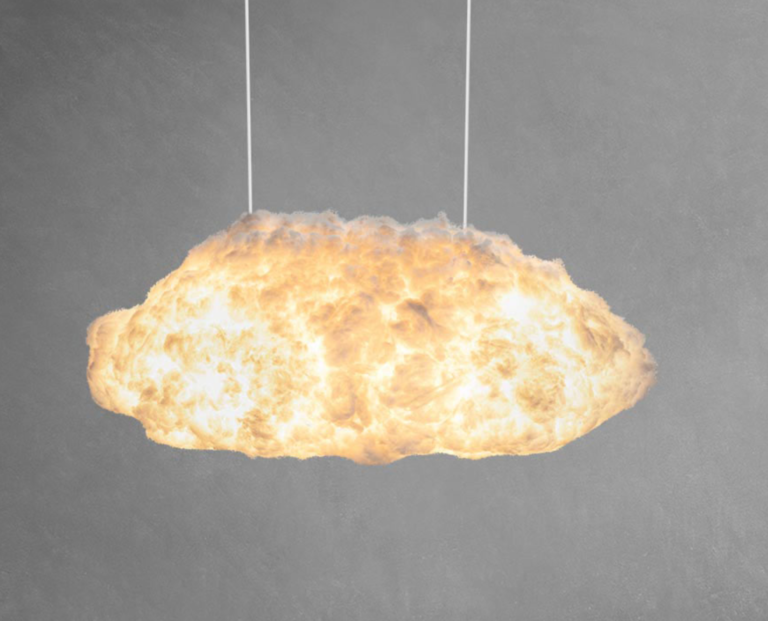 Cloud Pendant Lighting Small White Cord