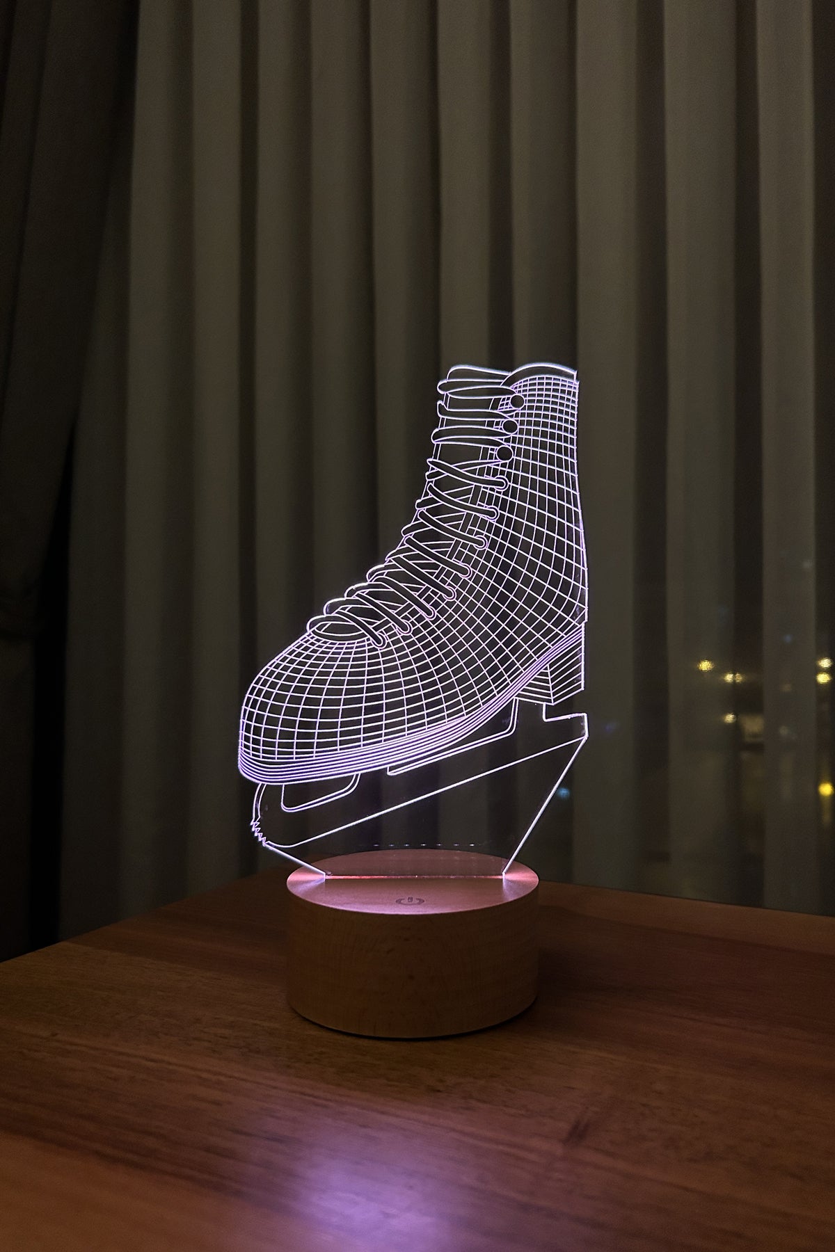 3D ice skating lamp