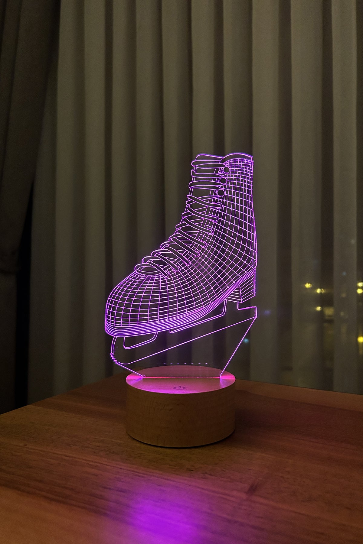 3D ice skating lamp