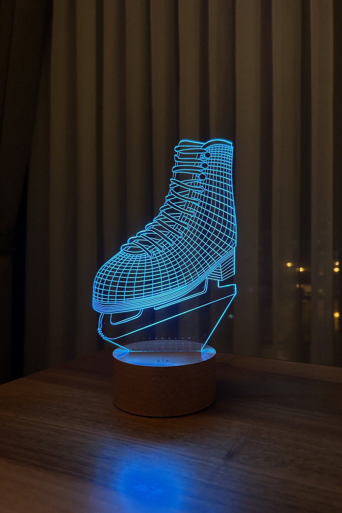 3D ice skating lamp