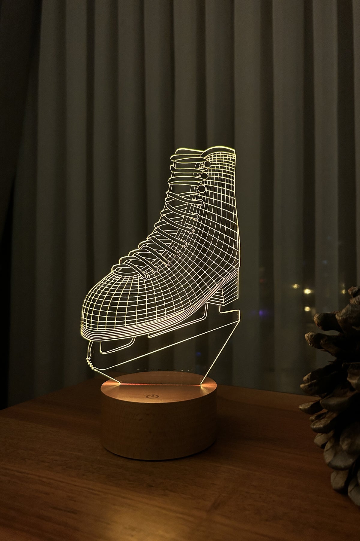 3D ice skating lamp