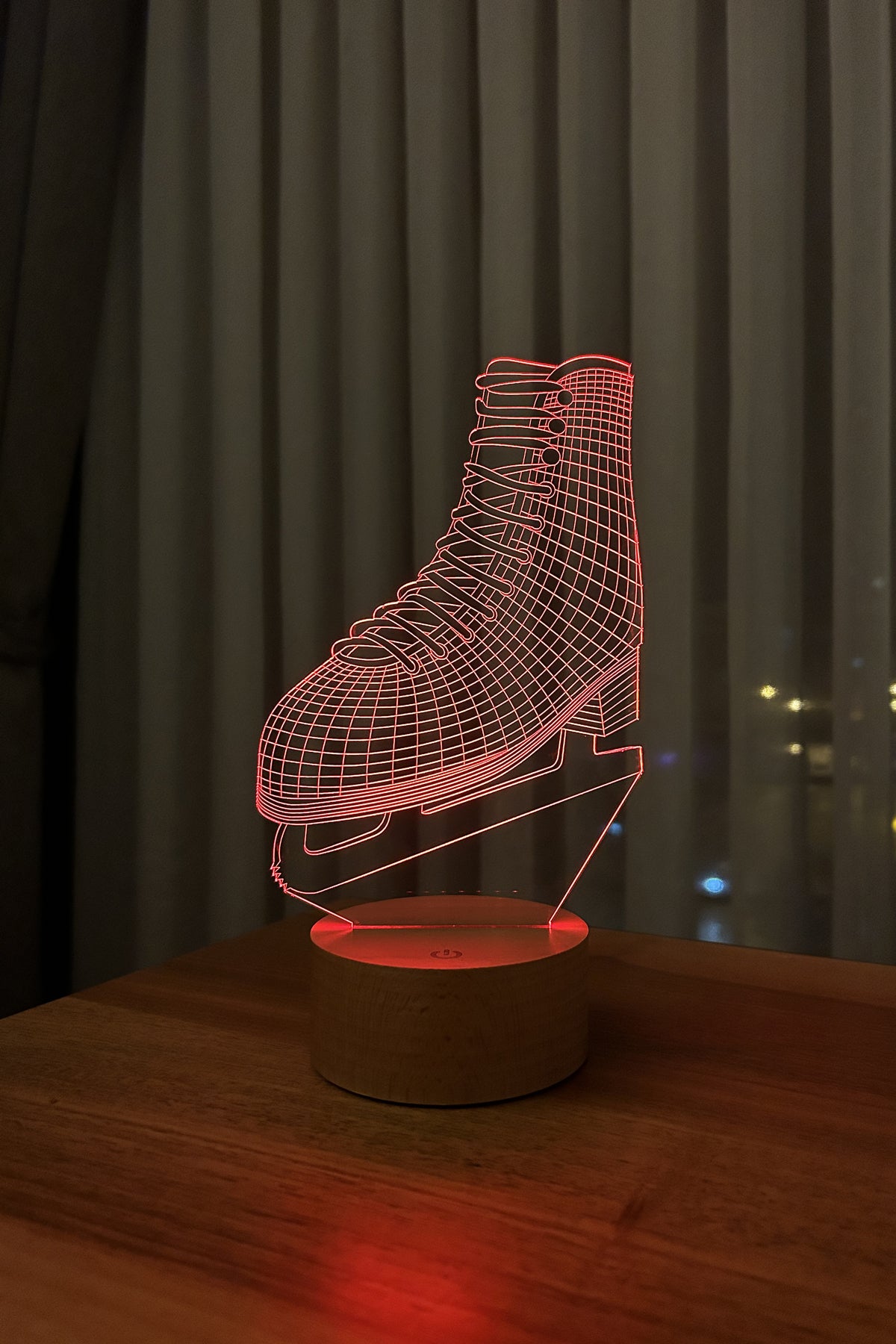 3D ice skating lamp