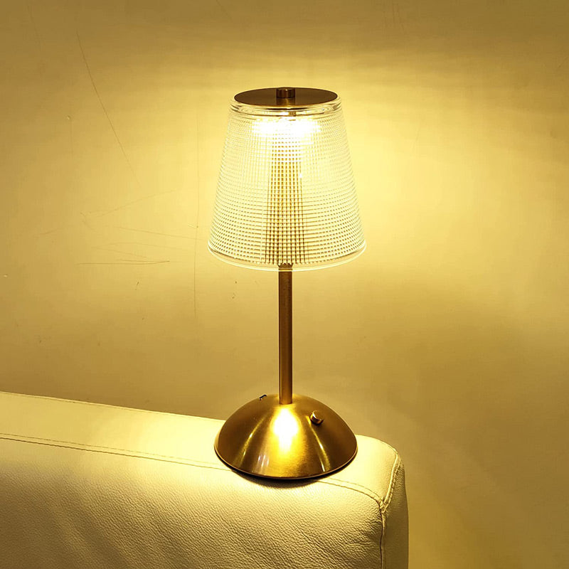 Frosted Glass Crystal Table Lamp Touch 3 Light Color Dimmable