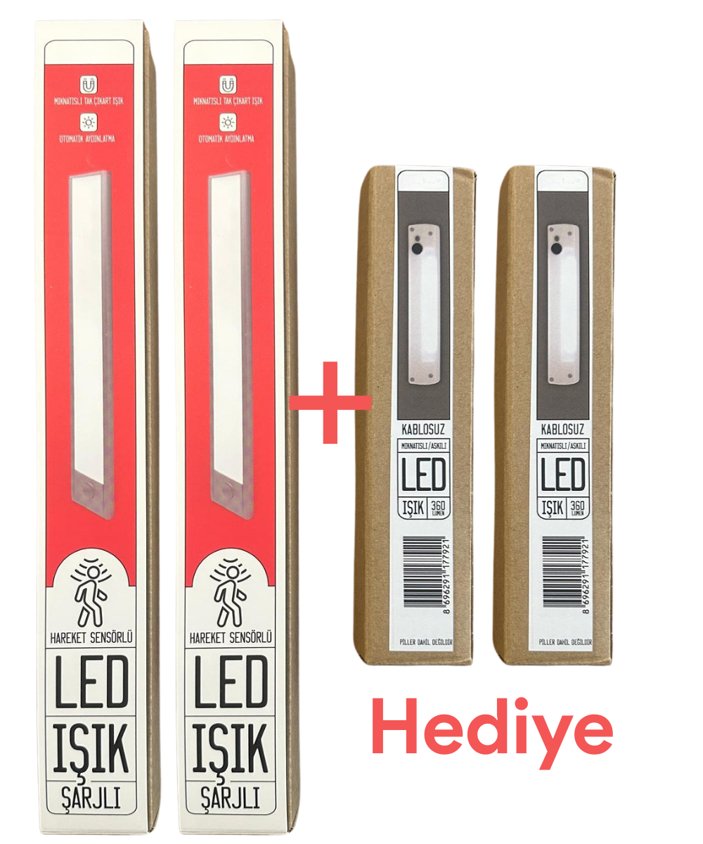 Hareket Sensörlü Şarjlı Led Işık (Hediyeli Ürün) | ByLamp Fırsat