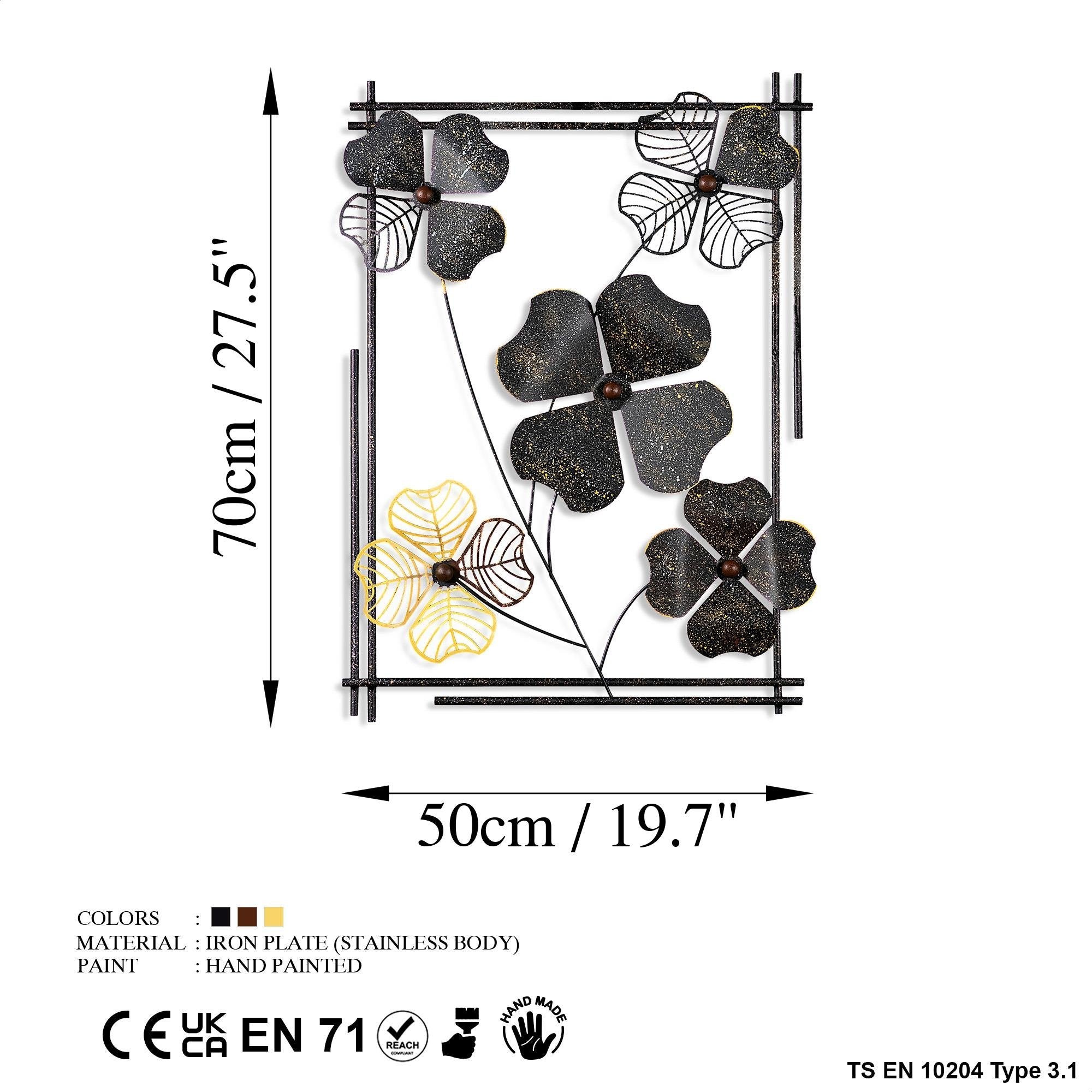 BYS-001-A Dekoratif Metal Duvar Tablosu | ByLamp