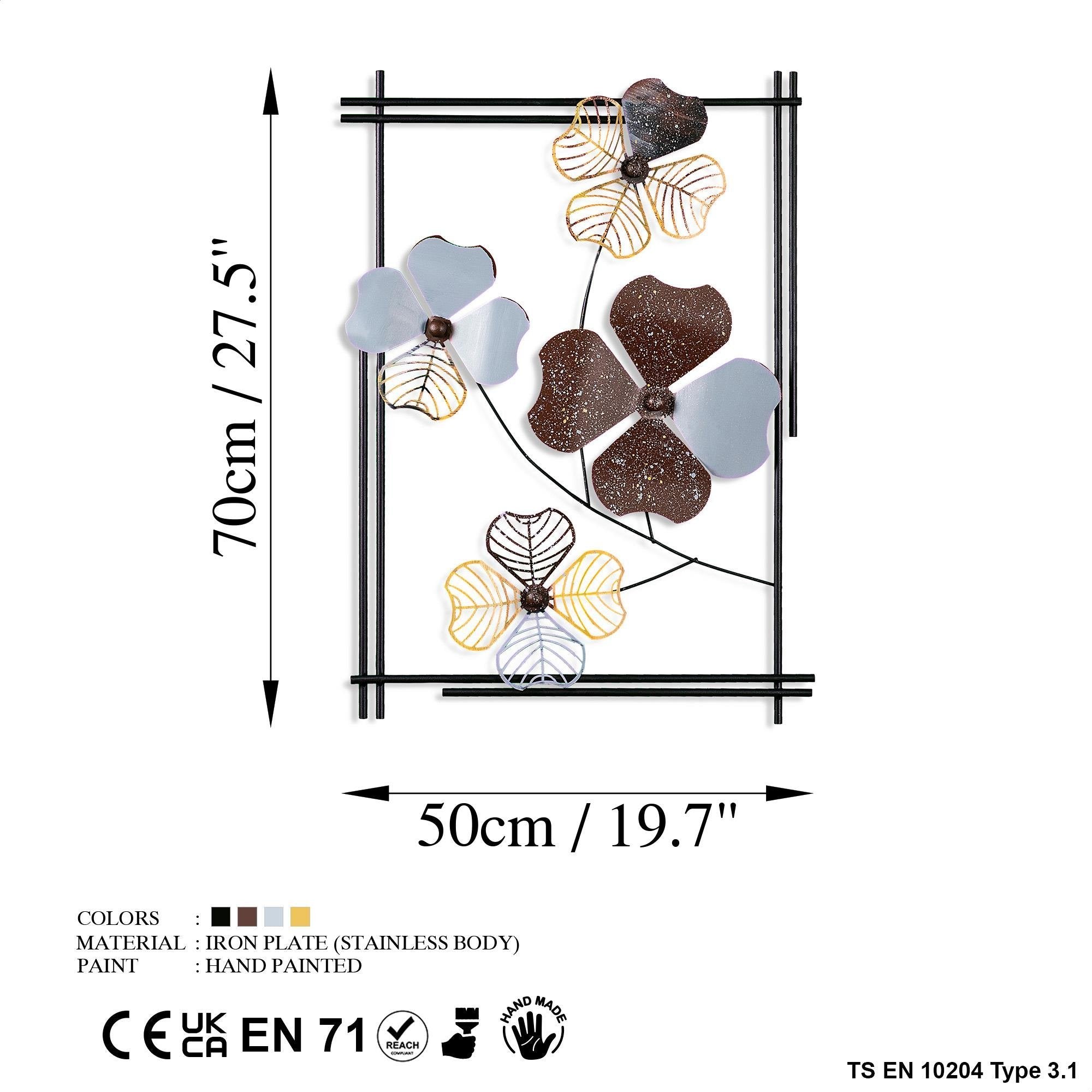 BYS-003-B Dekoratif Metal Duvar Tablosu | ByLamp