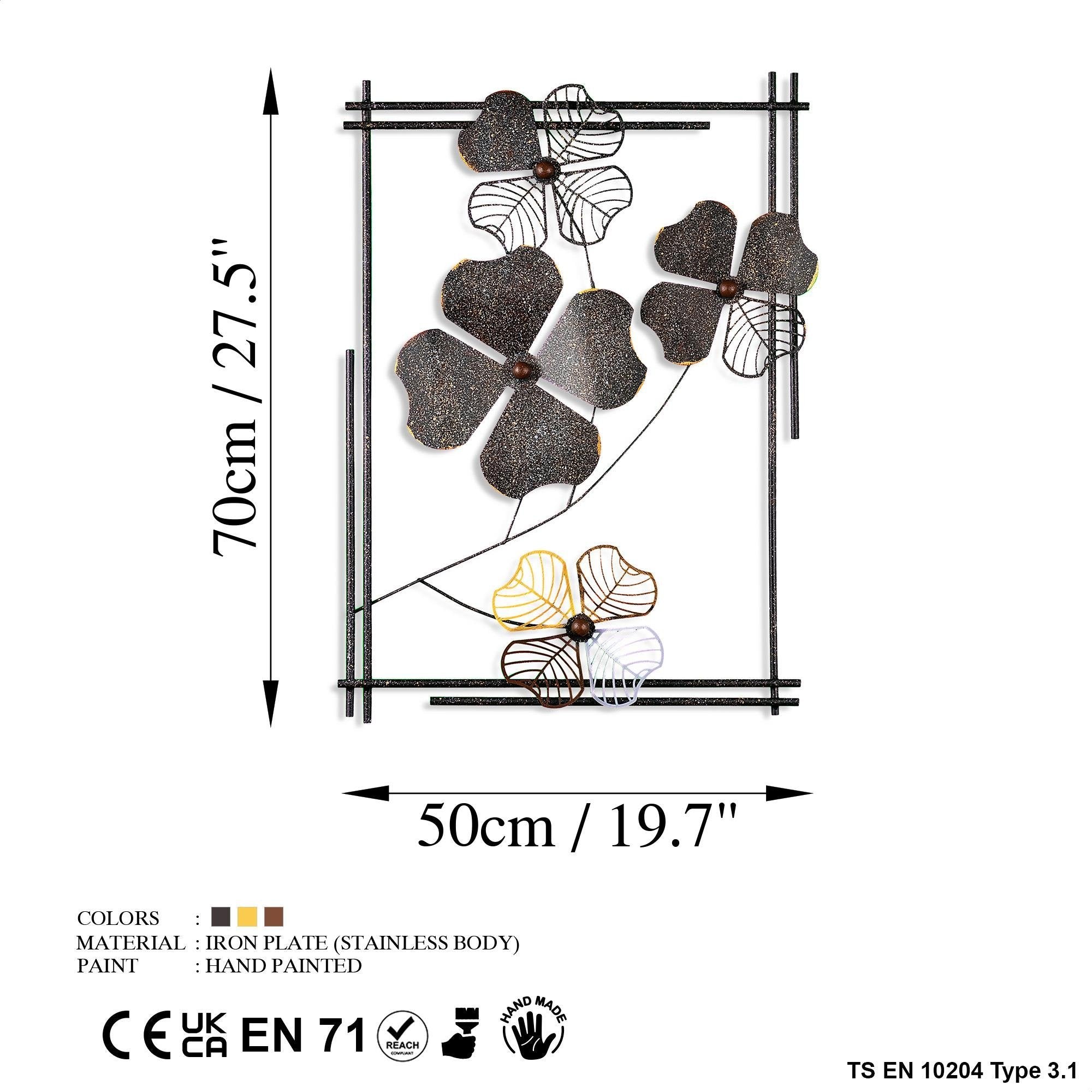 BYS-004-A Dekoratif Metal Duvar Tablosu | ByLamp