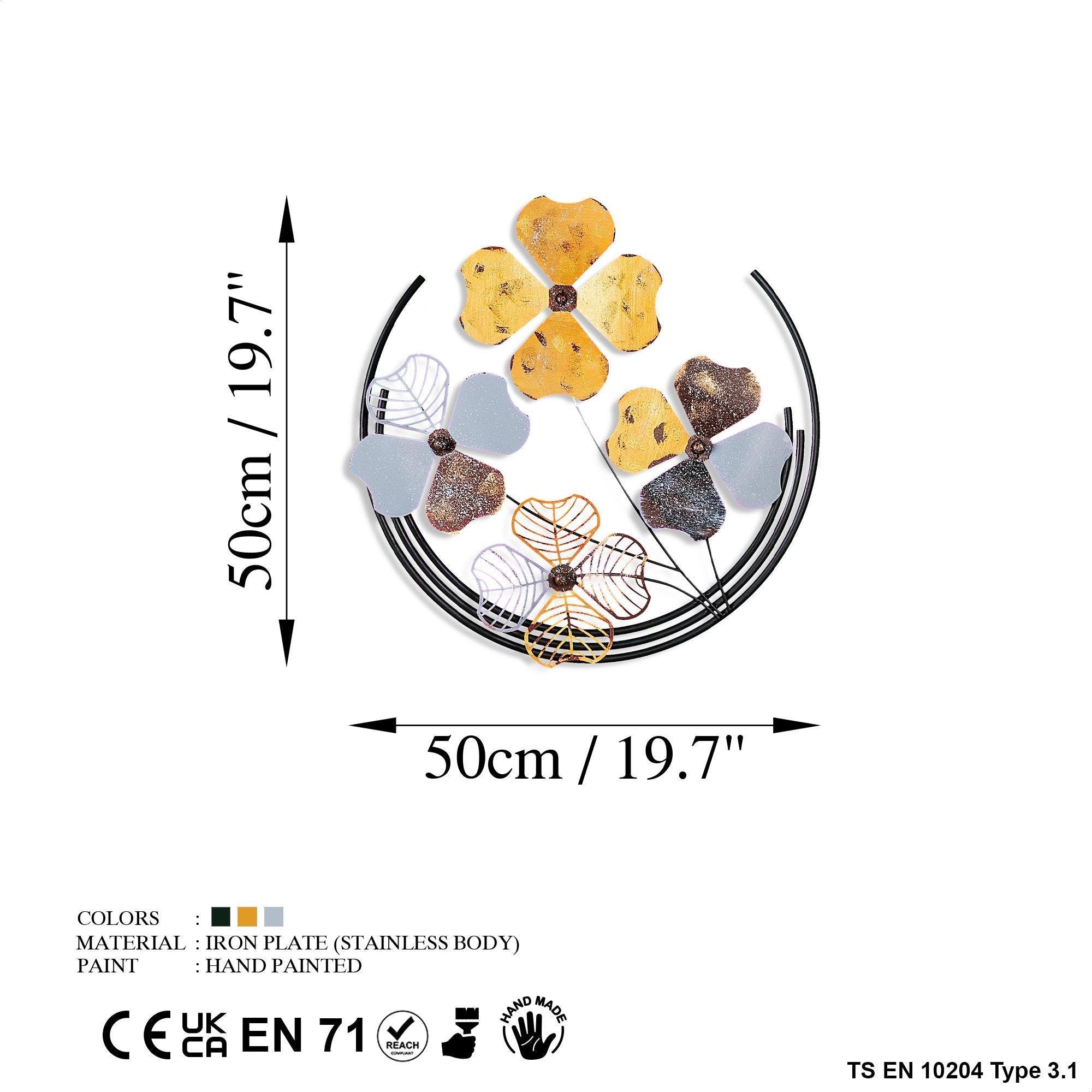 BYS-011-A Dekoratif Metal Duvar Tablosu | ByLamp