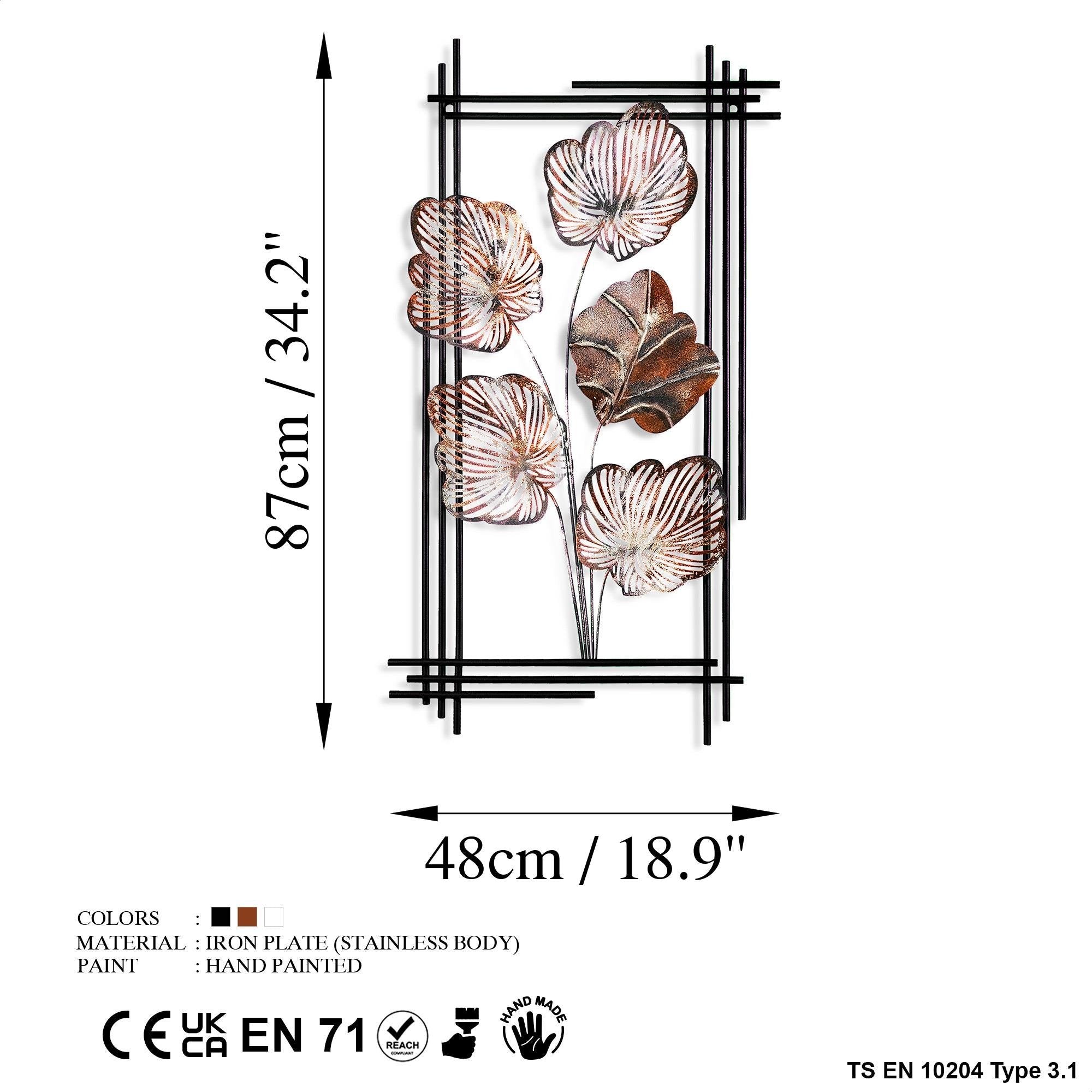 BYS-023-A Dekoratif Metal Duvar Tablosu | ByLamp