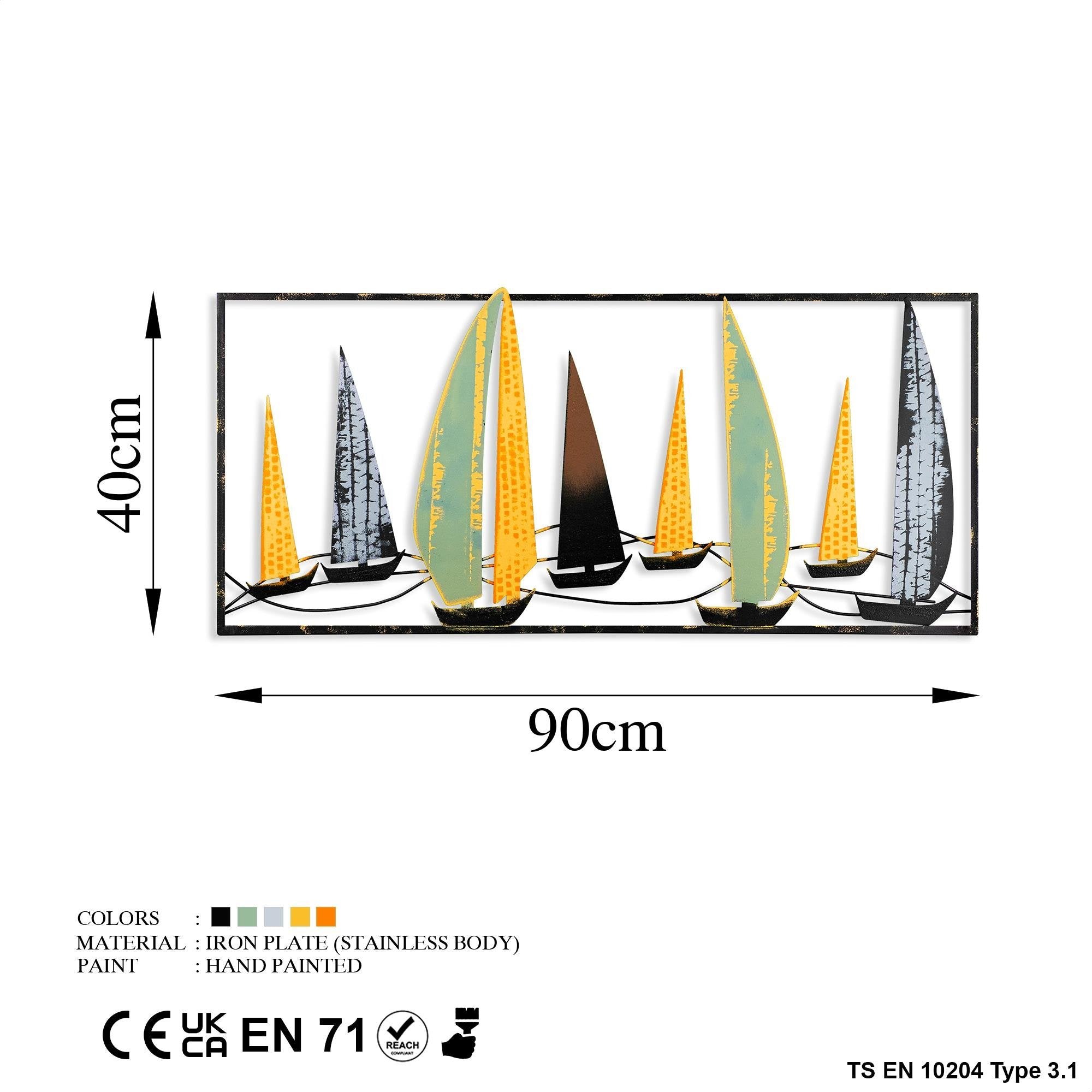 BYS-027-A Dekoratif Metal Duvar Tablosu | ByLamp