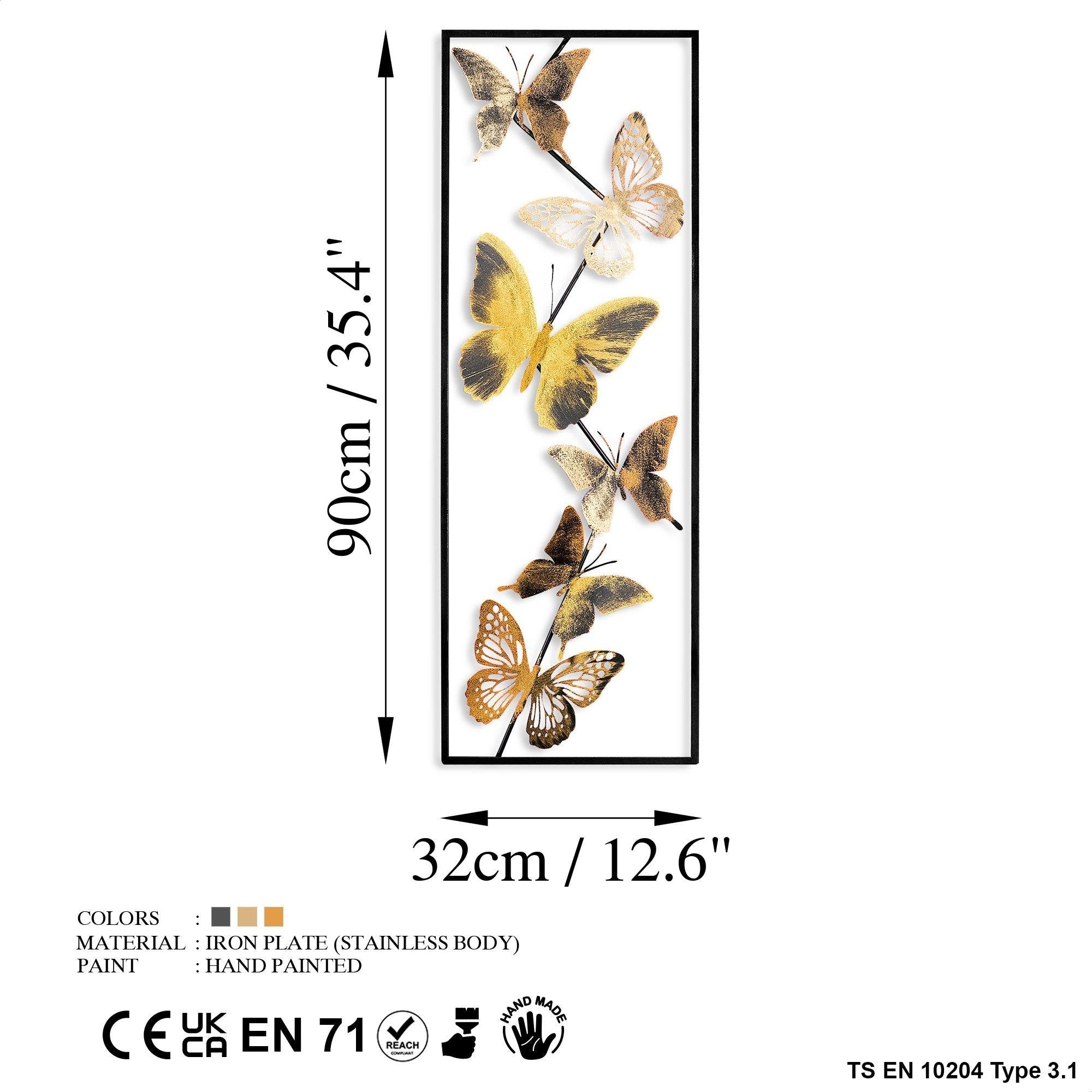 BYS-029-B Dekoratif Metal Duvar Tablosu | ByLamp