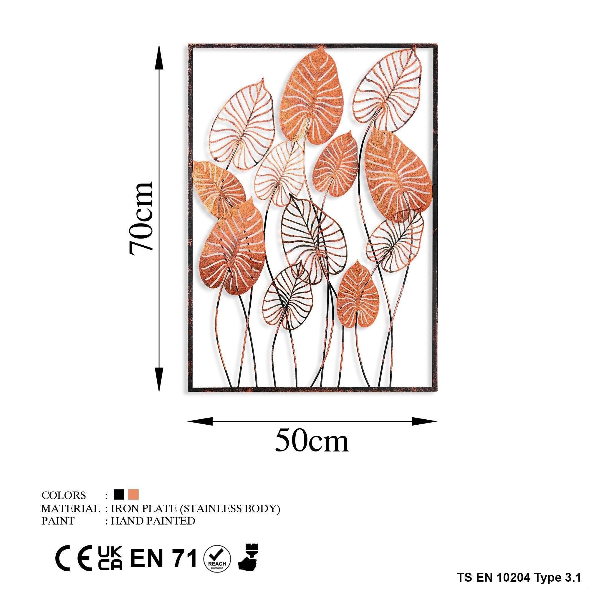 BYS-030-A Dekoratif Metal Duvar Tablosu | ByLamp
