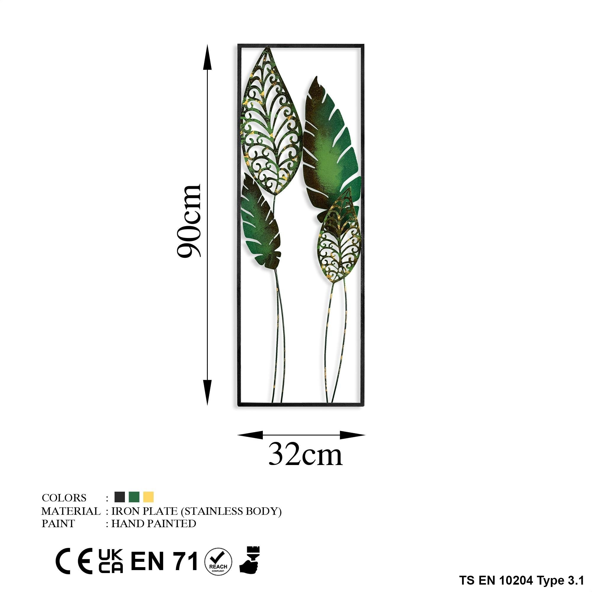 BYS-031-A Dekoratif Metal Duvar Tablosu | ByLamp