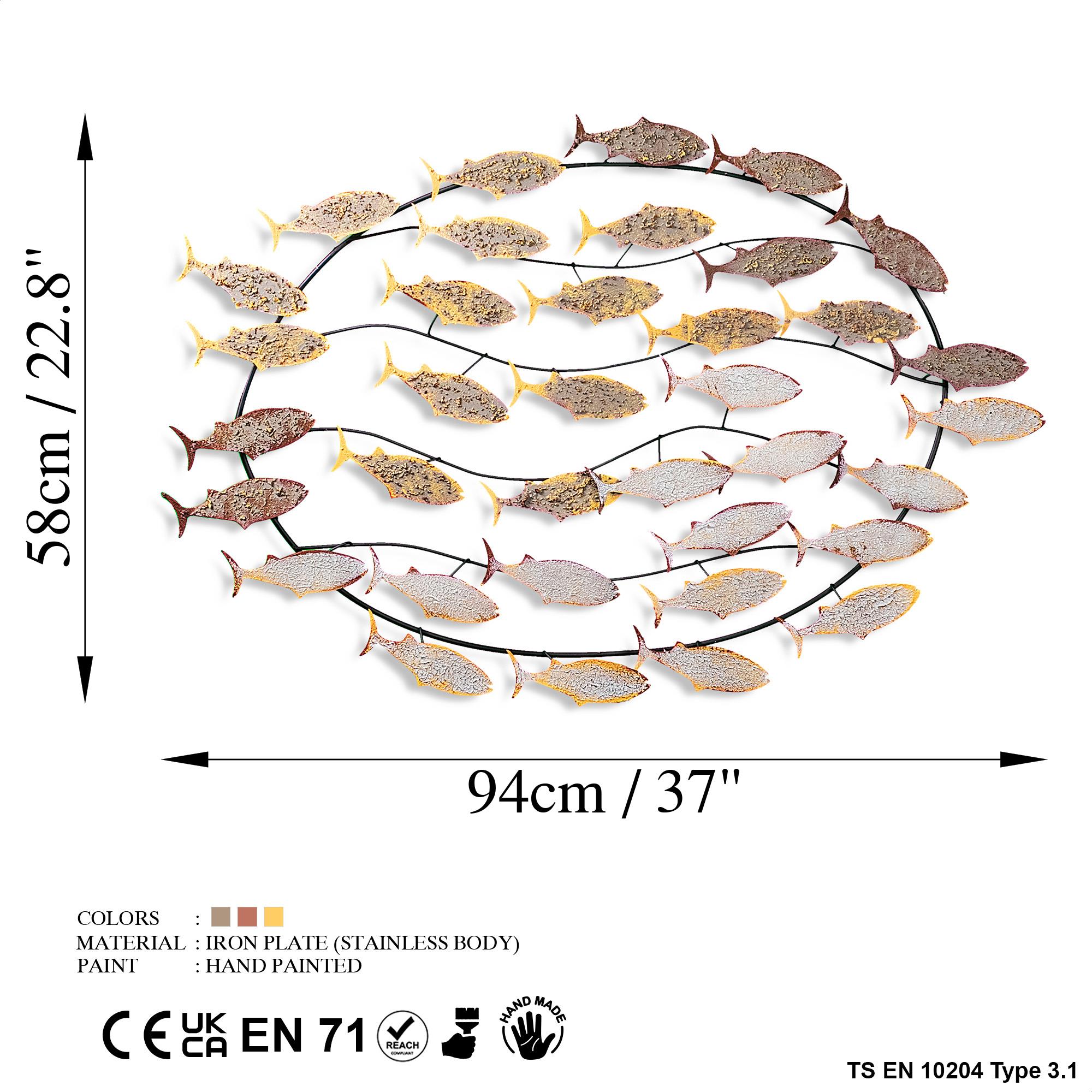 BYS-037-A Dekoratif Metal Duvar Tablosu | ByLamp