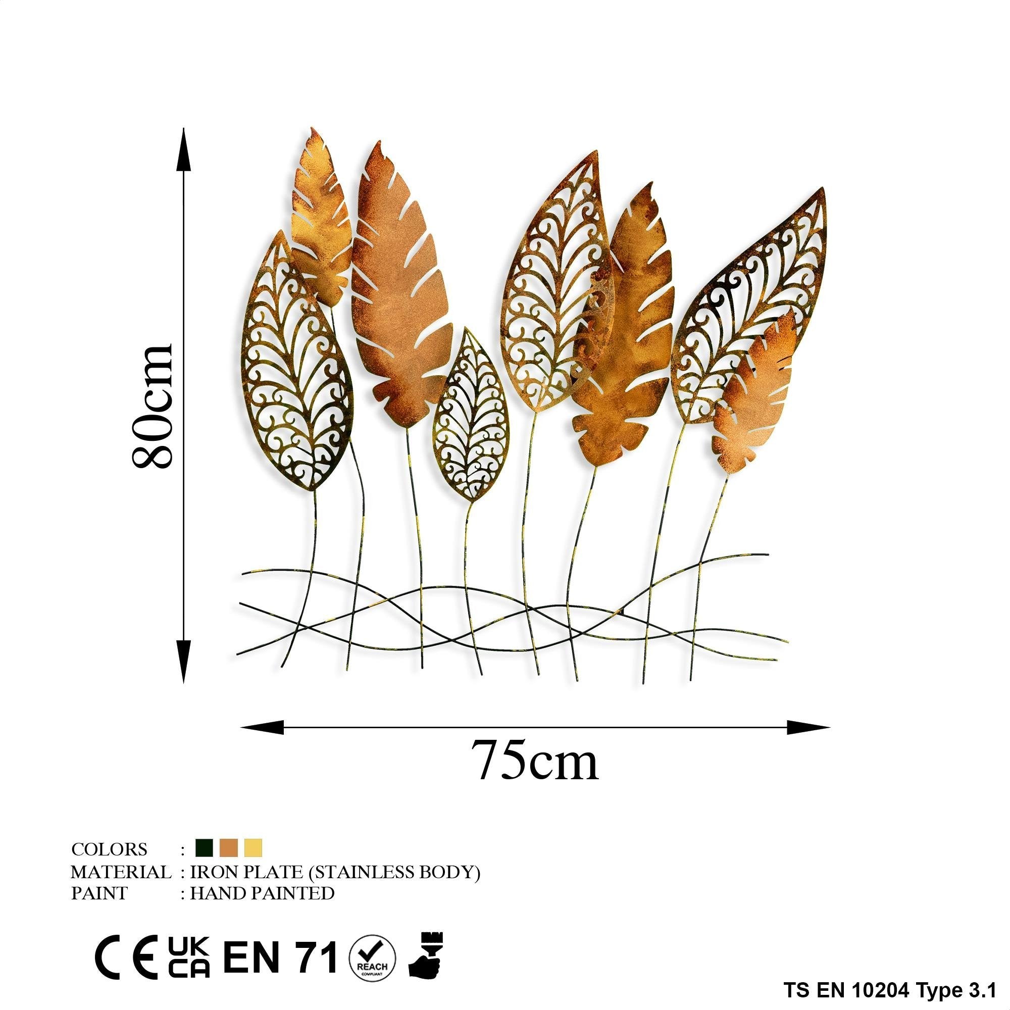 BYS-038-B Dekoratif Metal Duvar Tablosu | ByLamp