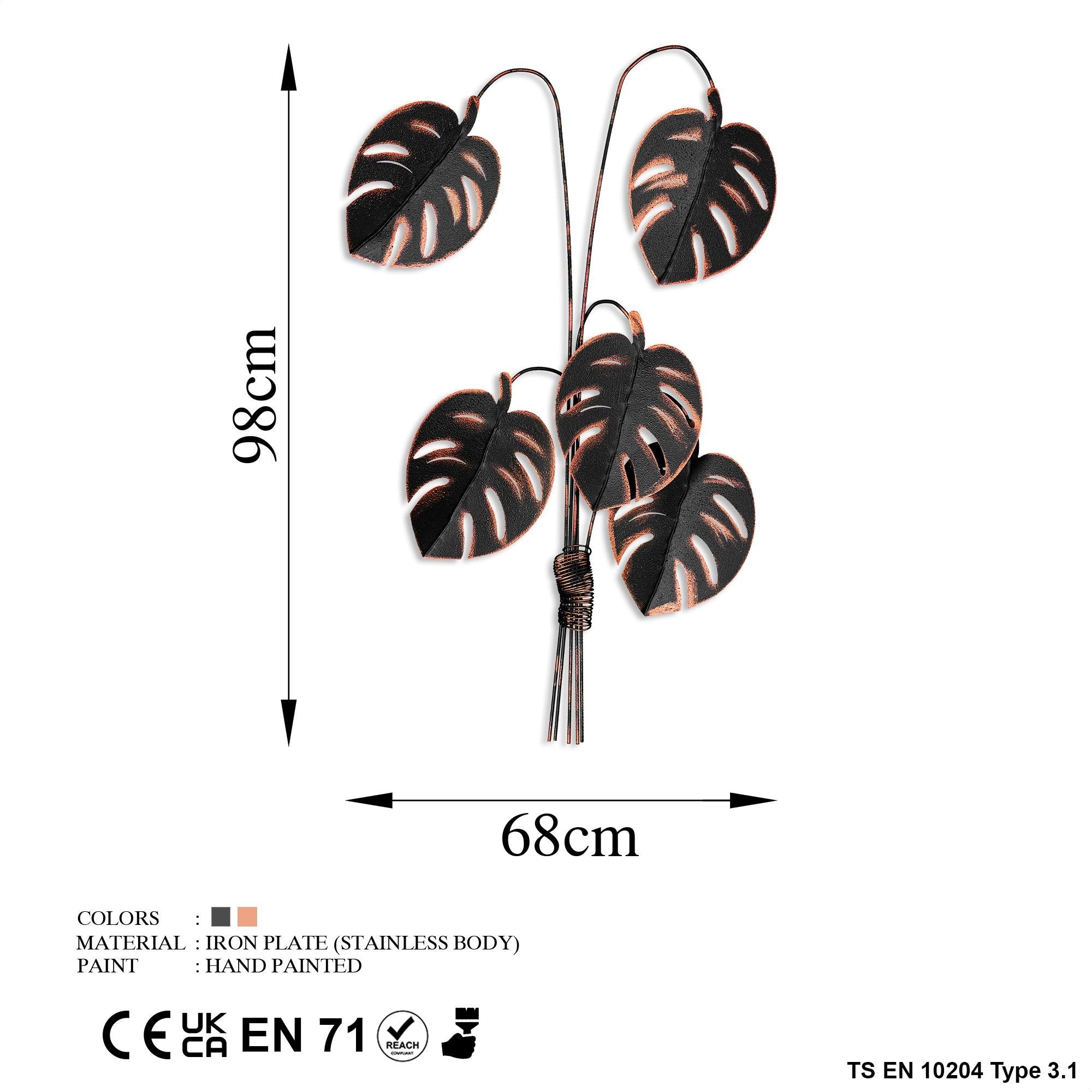 BYS-049-B Dekoratif Metal Duvar Tablosu | ByLamp