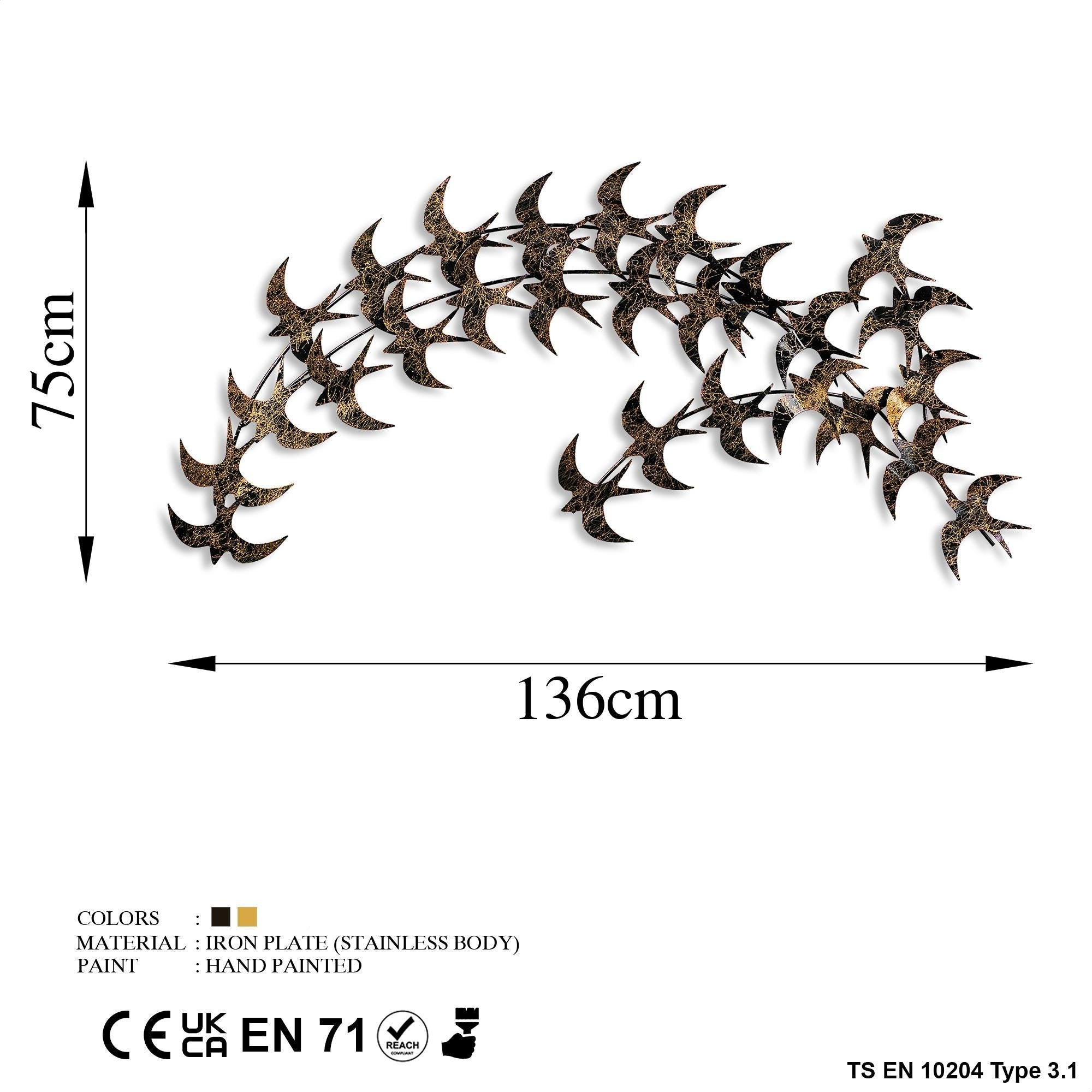 BYS-057-B Dekoratif Metal Duvar Tablosu | ByLamp