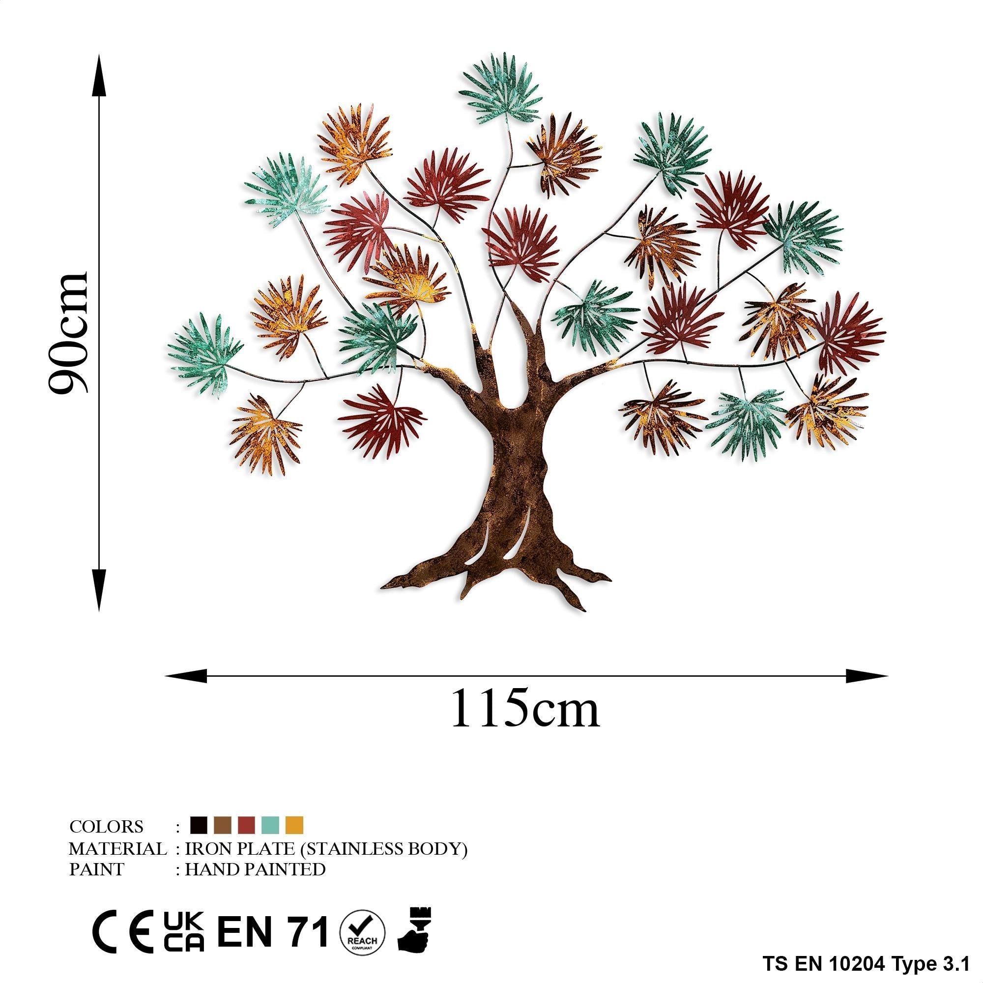 BYS-058-B Dekoratif Metal Duvar Tablosu | ByLamp