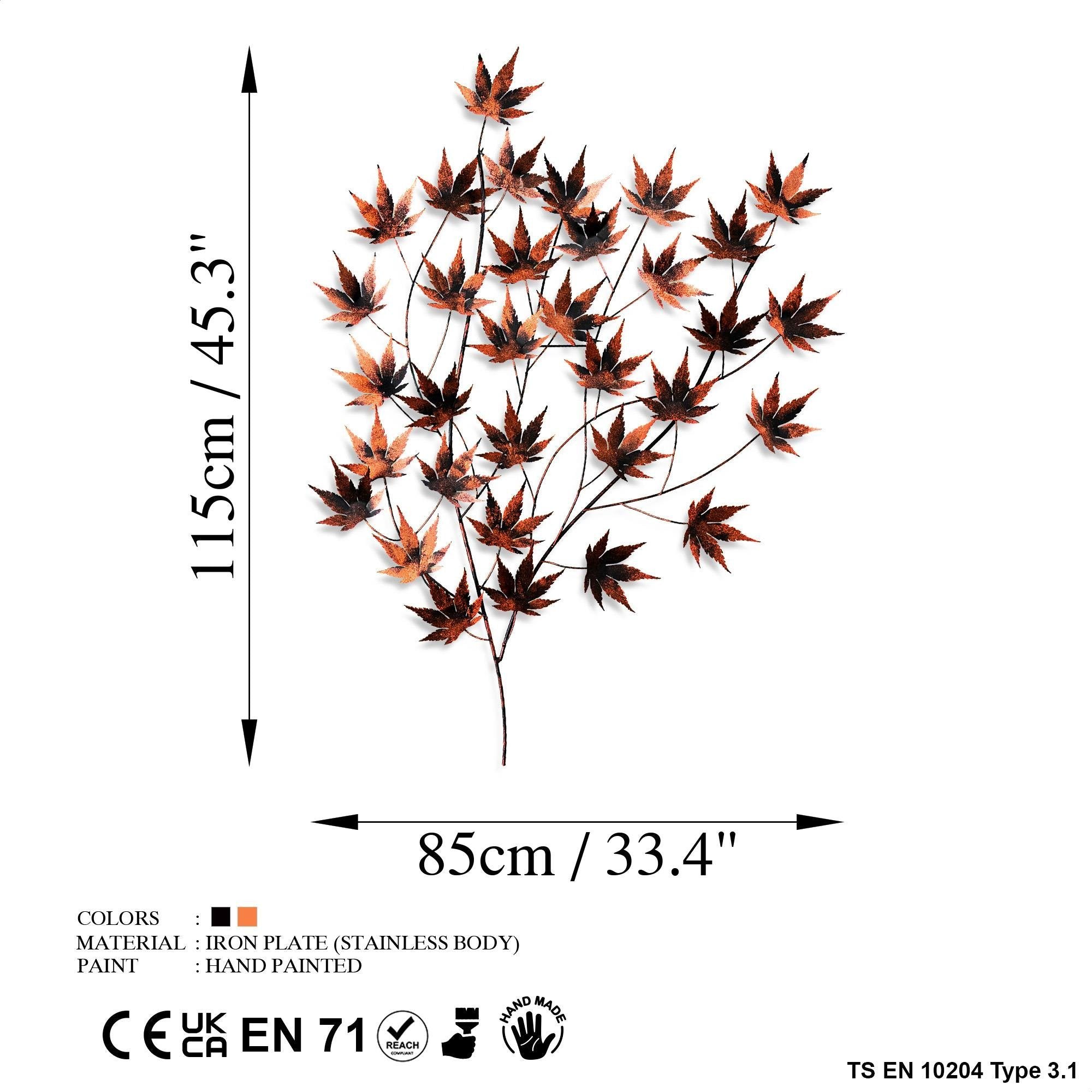 BYS-064-A Dekoratif Metal Duvar Tablosu | ByLamp