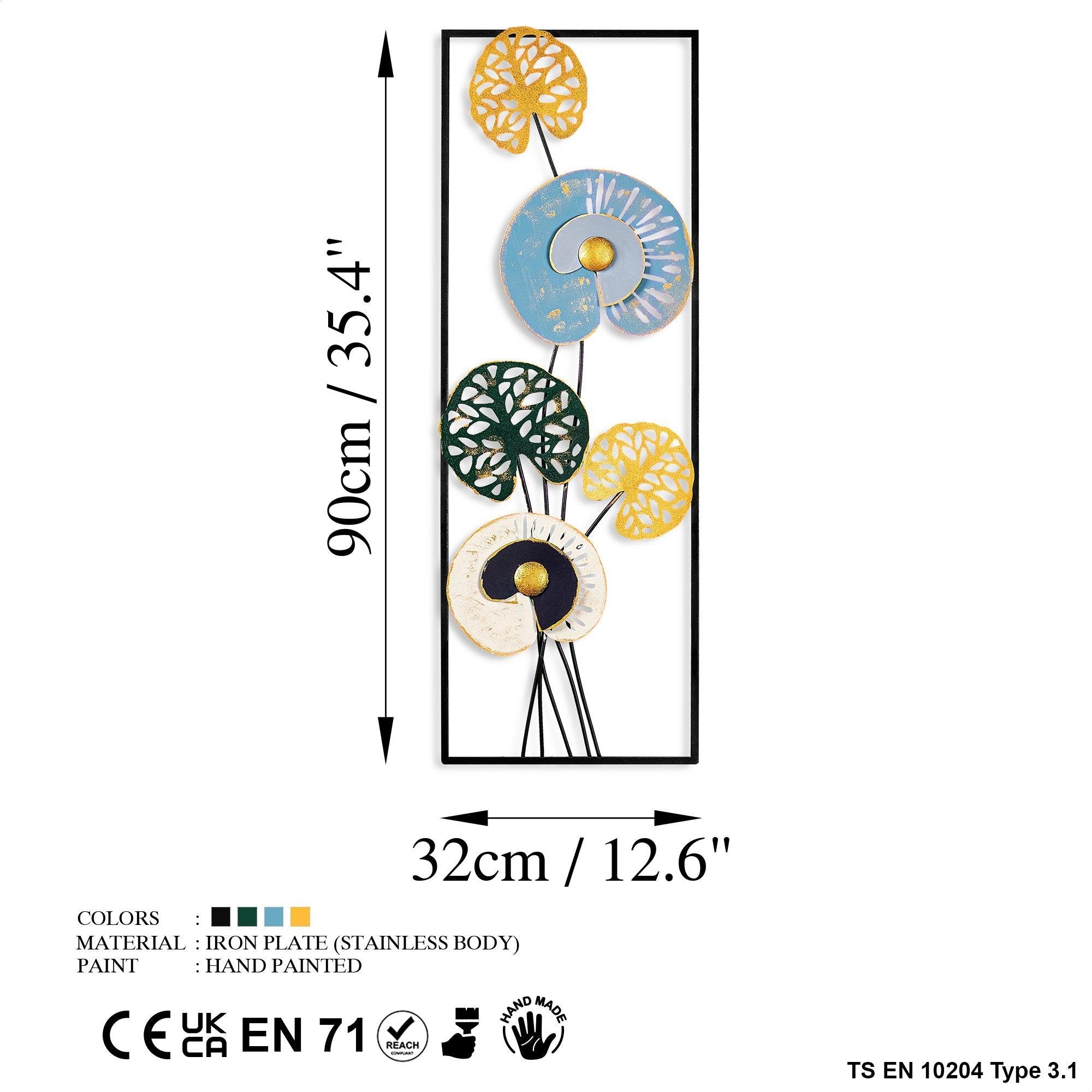 BYS-078-B Dekoratif Metal Duvar Tablosu | ByLamp