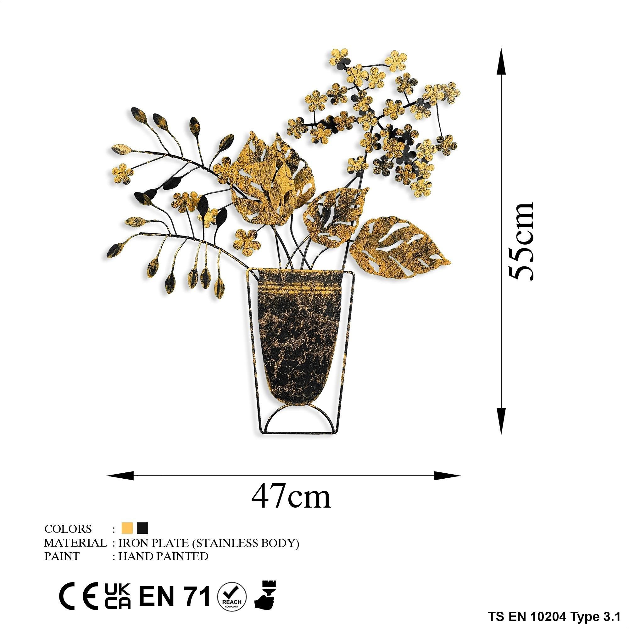 BYS-083-A Dekoratif Metal Duvar Tablosu | ByLamp