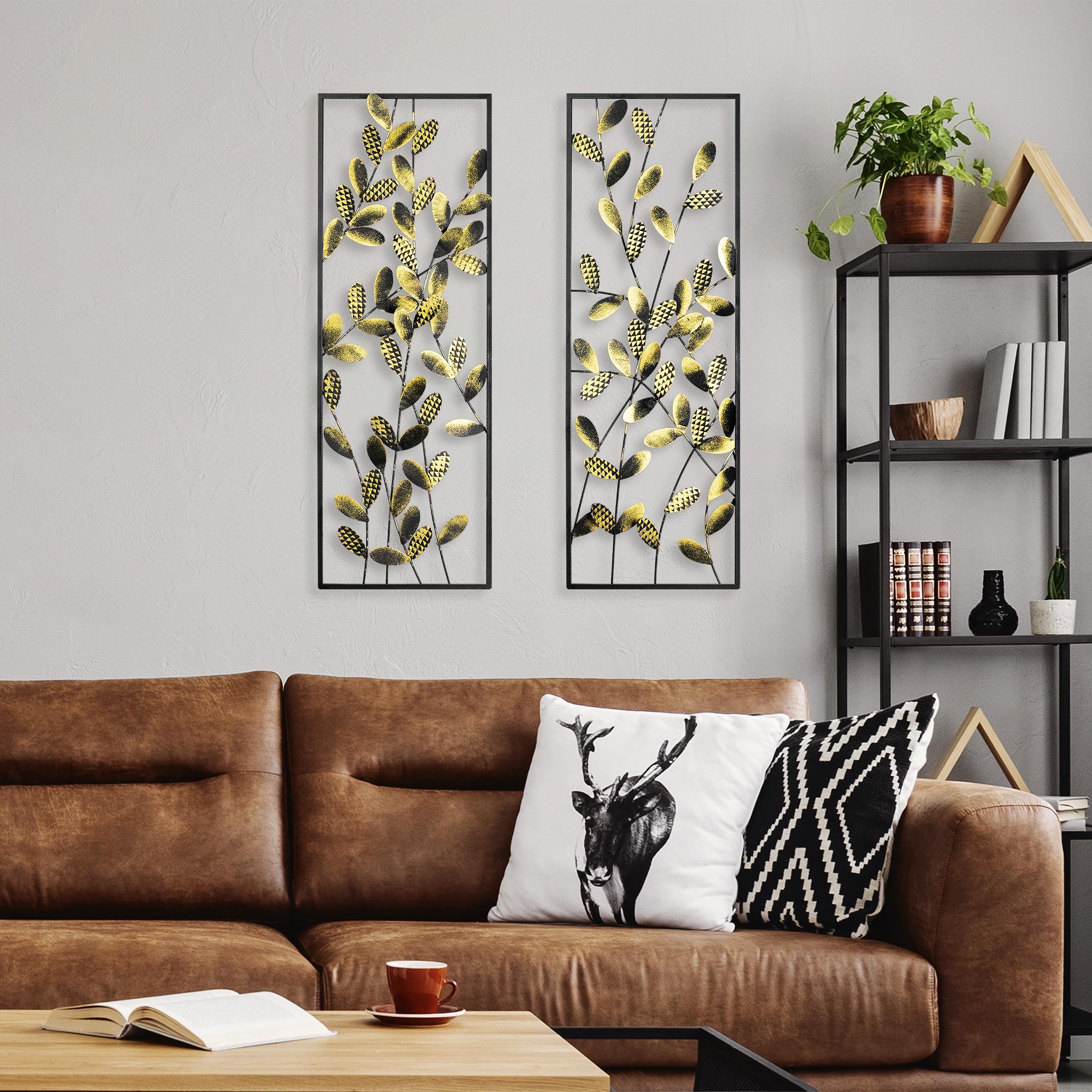 BYS-094-A Dekoratif 2'li Metal Duvar Tablosu | ByLamp