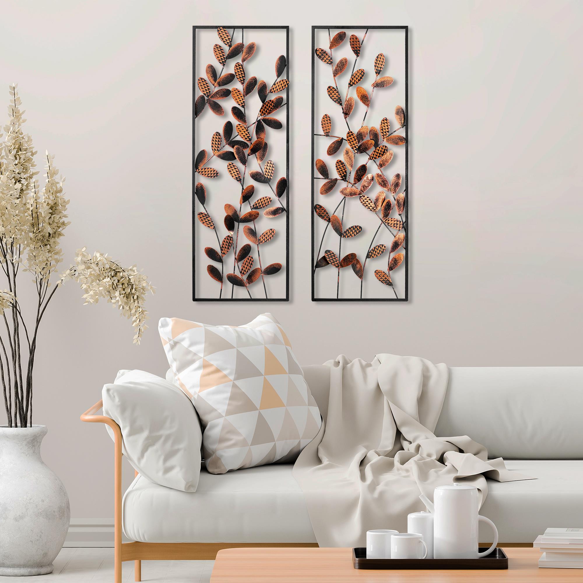 BYS-094-B Dekoratif 2'li Metal Duvar Tablosu | ByLamp