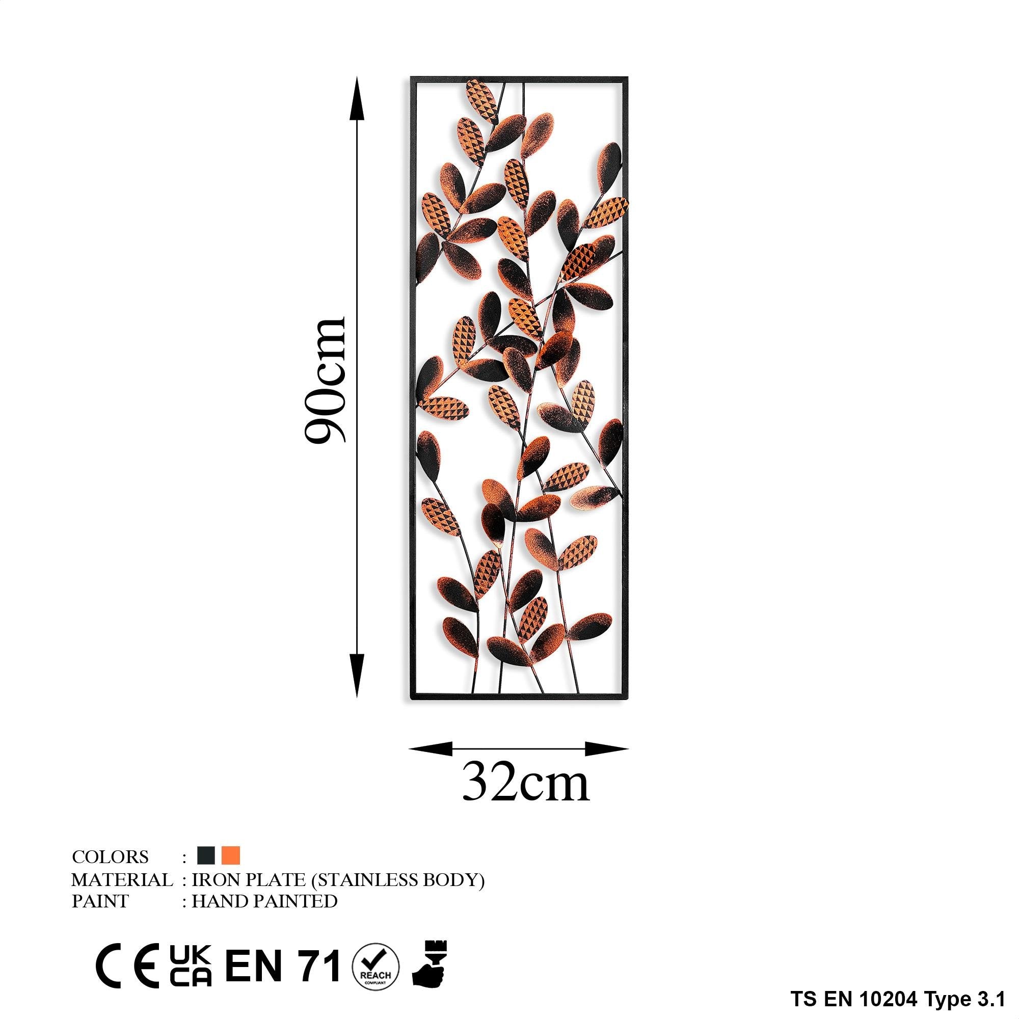 BYS-095-B Dekoratif Metal Duvar Tablosu | ByLamp