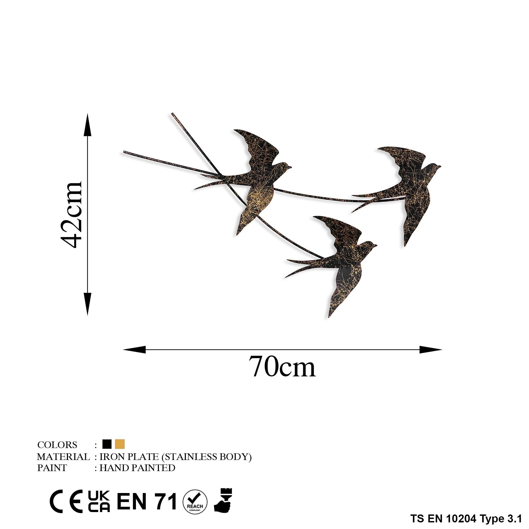 BYS-102-A Dekoratif Metal Duvar Tablosu | ByLamp
