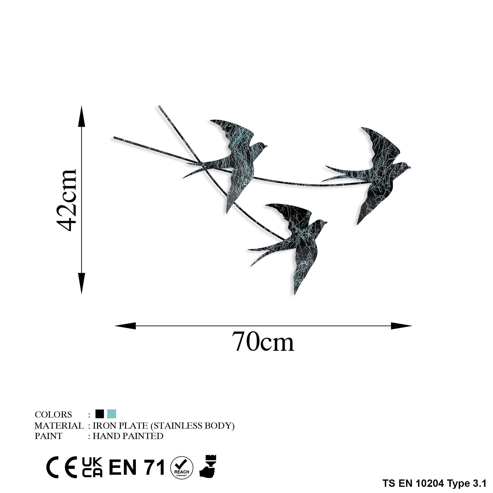BYS-102-B Dekoratif Metal Duvar Tablosu | ByLamp