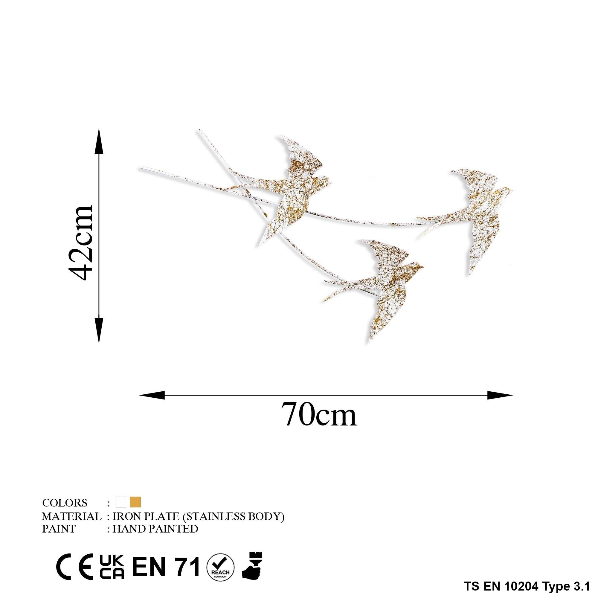 BYS-102-E Dekoratif Metal Duvar Tablosu | ByLamp