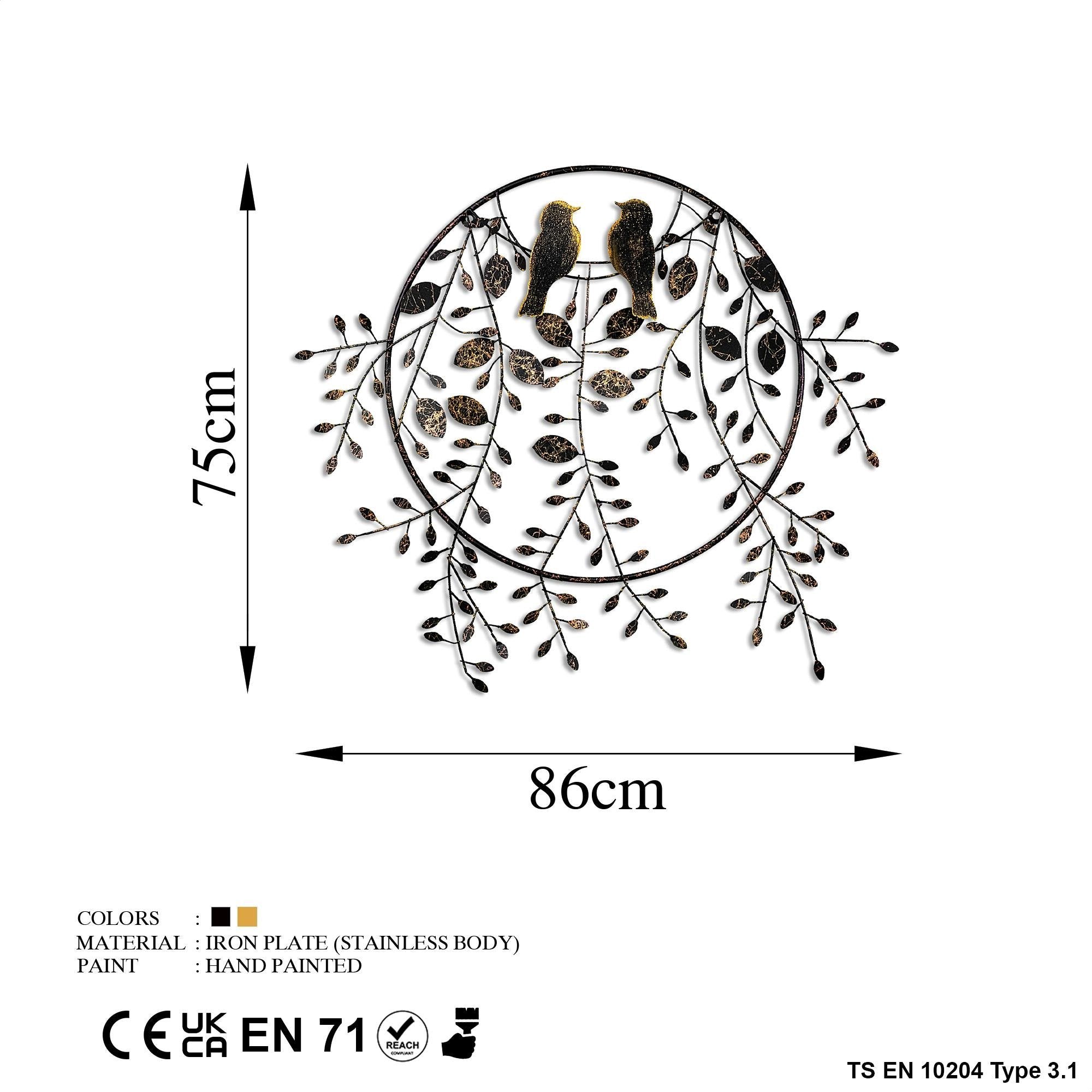 BYS-105-A Dekoratif Metal Duvar Tablosu | ByLamp