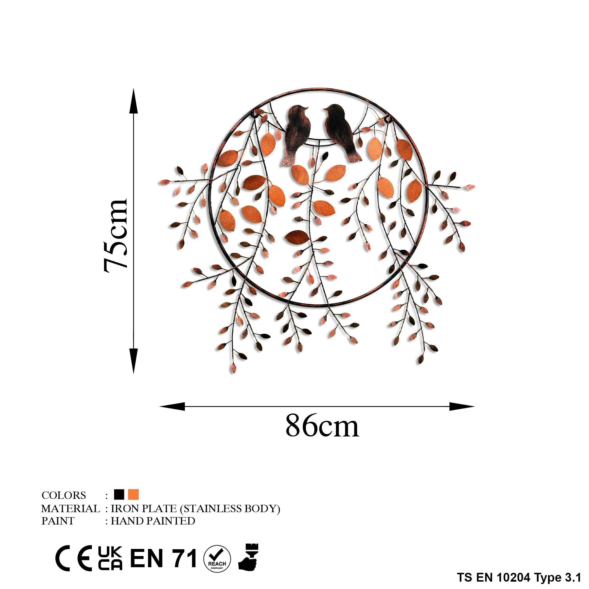 BYS-105-B Dekoratif Metal Duvar Tablosu | ByLamp