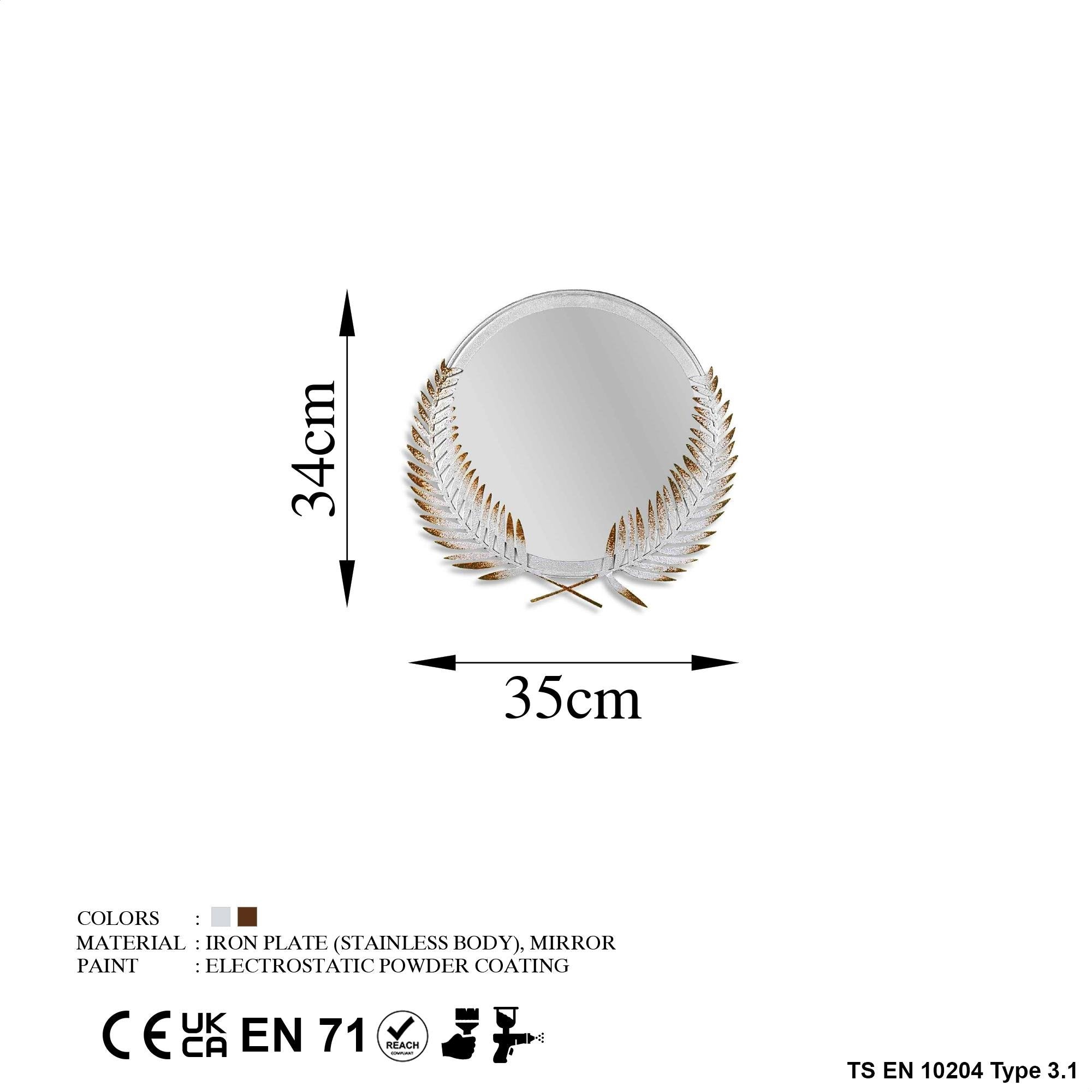 BYS-110-B Dekoratif Metal Duvar Aynası | ByLamp