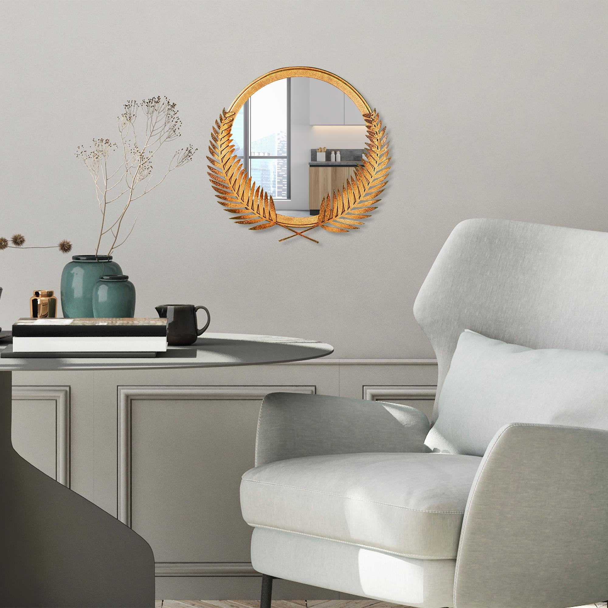 BYS-112-A Dekoratif Metal Duvar Aynası | ByLamp