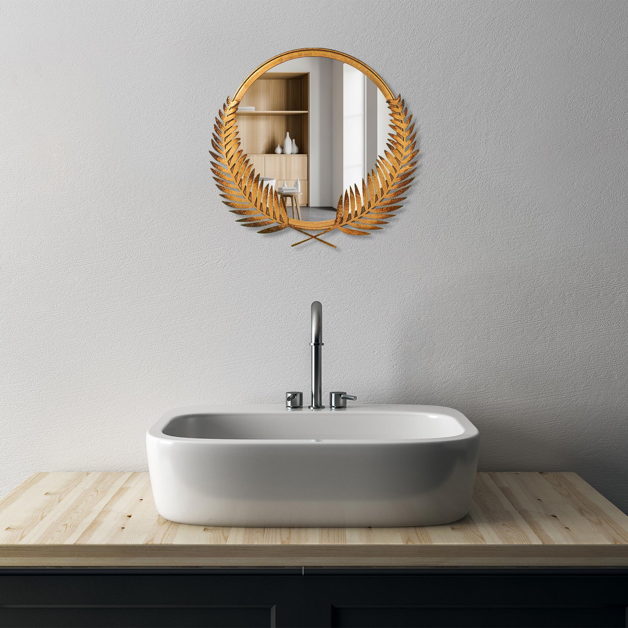 BYS-112-B Dekoratif Metal Duvar Aynası | ByLamp