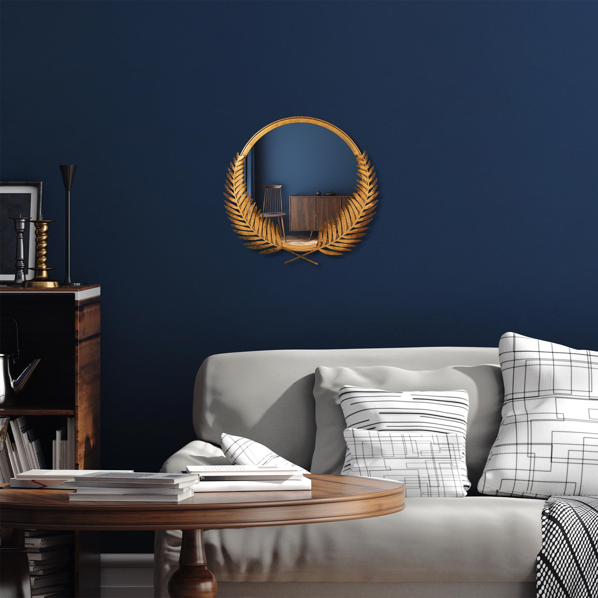 BYS-112-B Dekoratif Metal Duvar Aynası | ByLamp