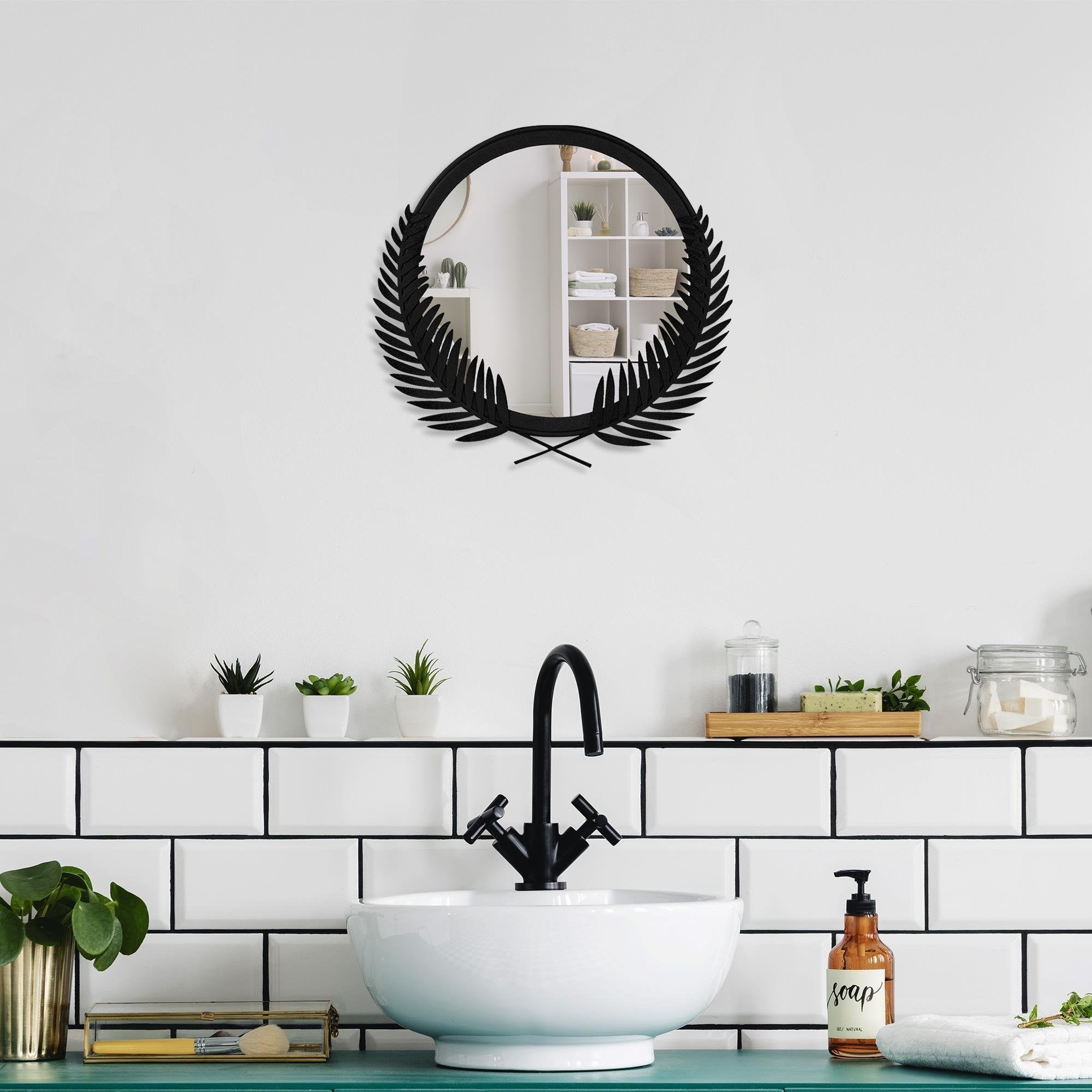 BYS-113-B Dekoratif Metal Duvar Aynası | ByLamp