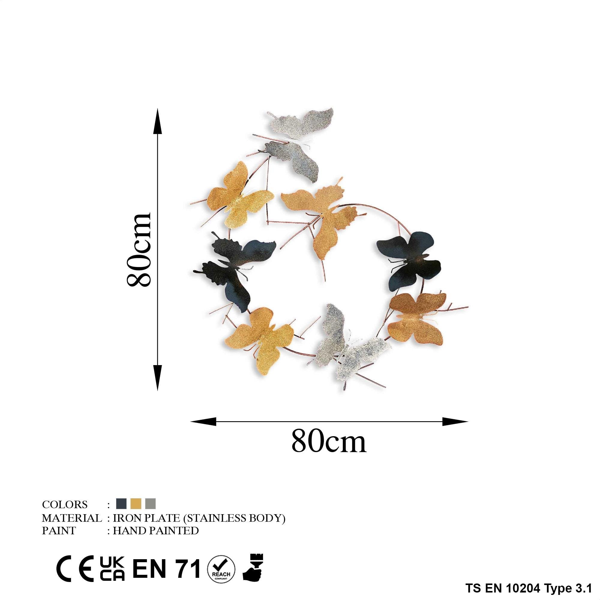 BYS-114-A Dekoratif Metal Duvar Tablosu | ByLamp